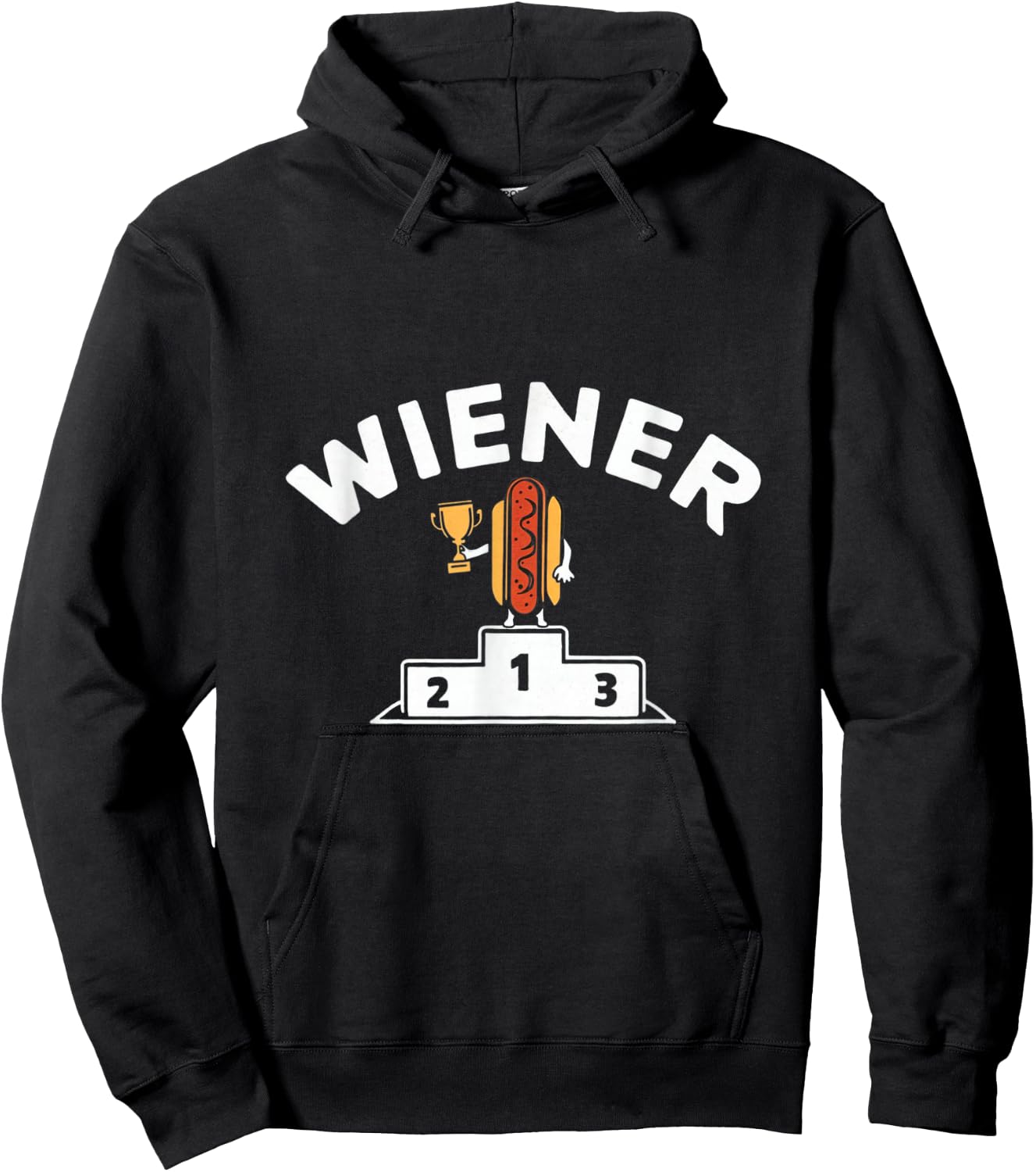 Wiener Winner Hot Dog Trophy Hoodie - Hoodie | Black