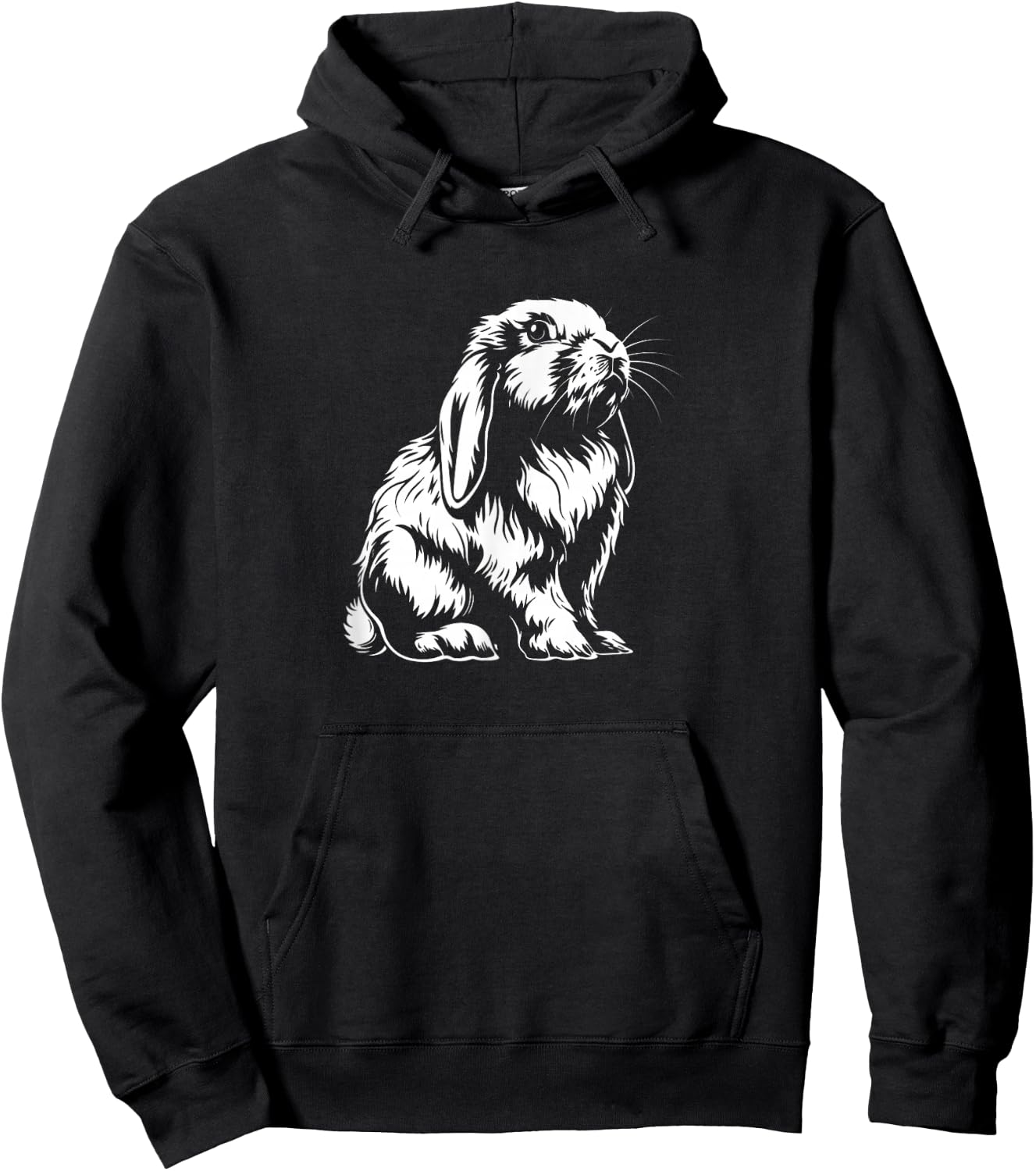 Vintage Retro Mini Holland Lop Bunny Rabbit Lover Hoodie - Hoodie | Black