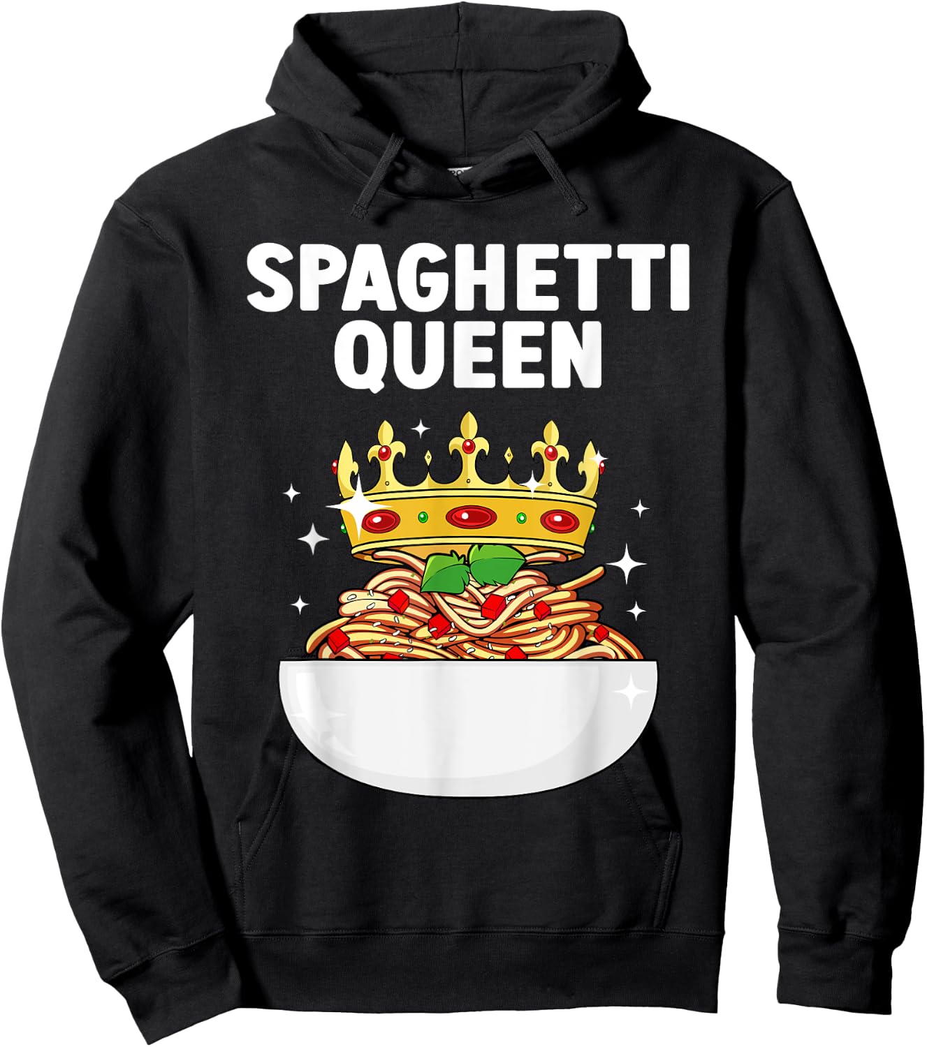 Cool Spaghetti Art Girls Italian Food Pasta Lover Hoodie - Hoodie | Black