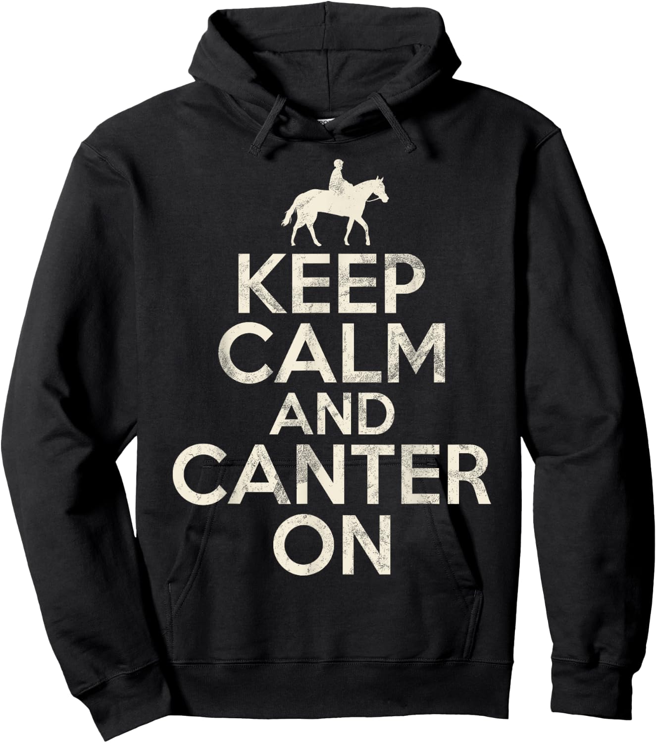 Keep Calm and Canter on Horse Trainer Hoodie - Hoodie | Black