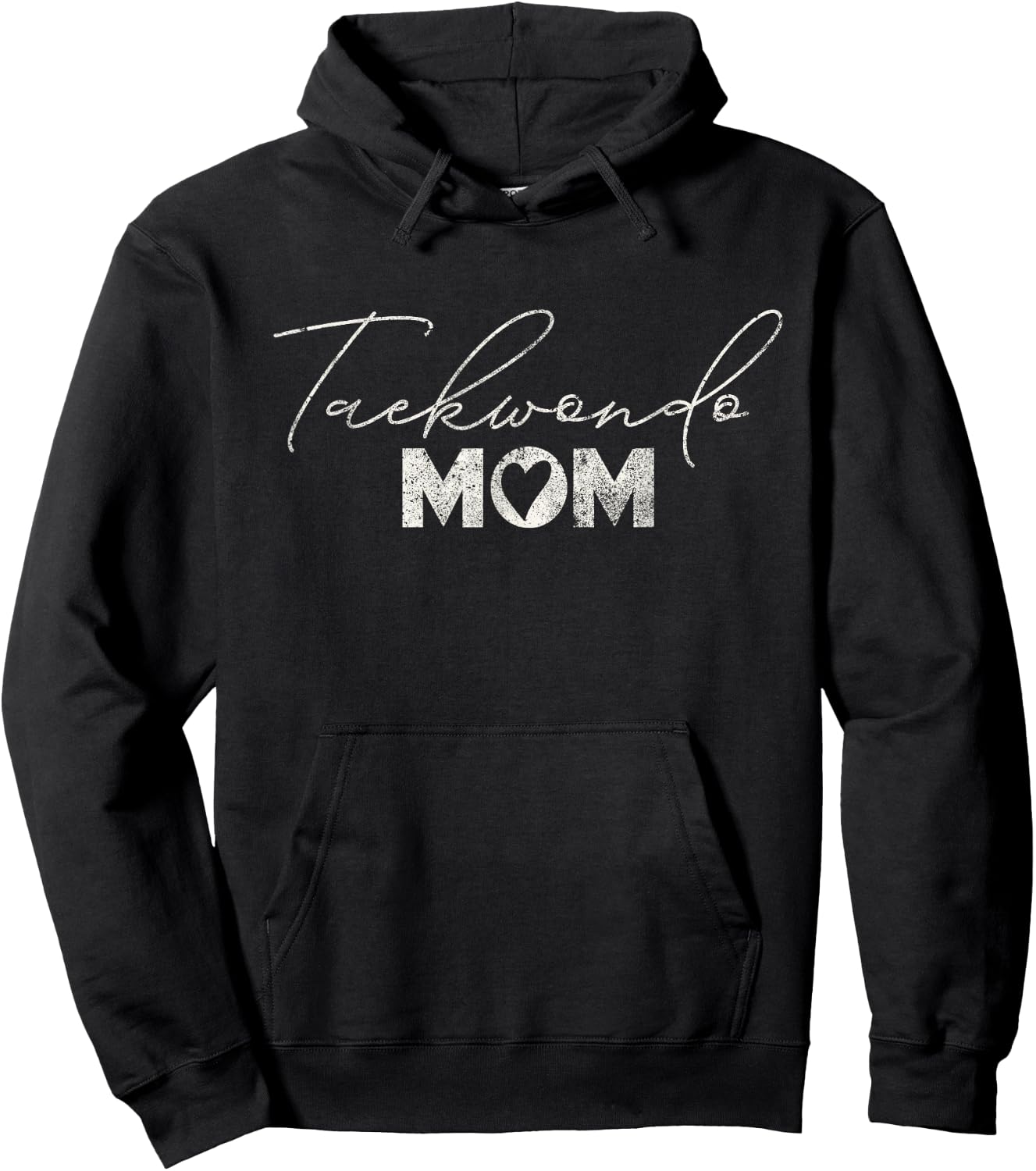 Cute Mother's Day Retro Taekwondo Mom Hoodie - Hoodie | Black