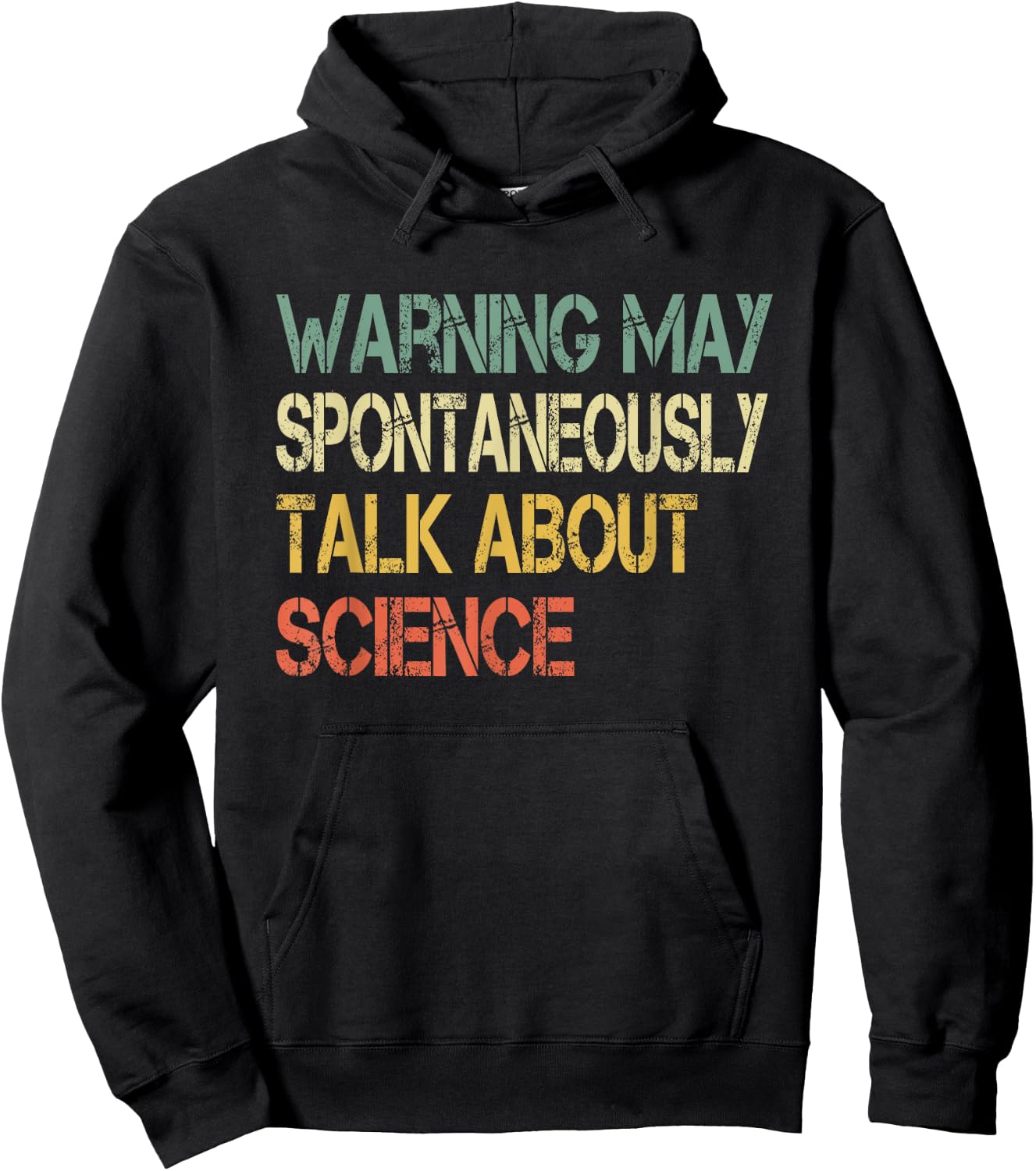 Retro Funny Scientist Warning May Talk About Science Teacher Hoodie - Hoodie | Black