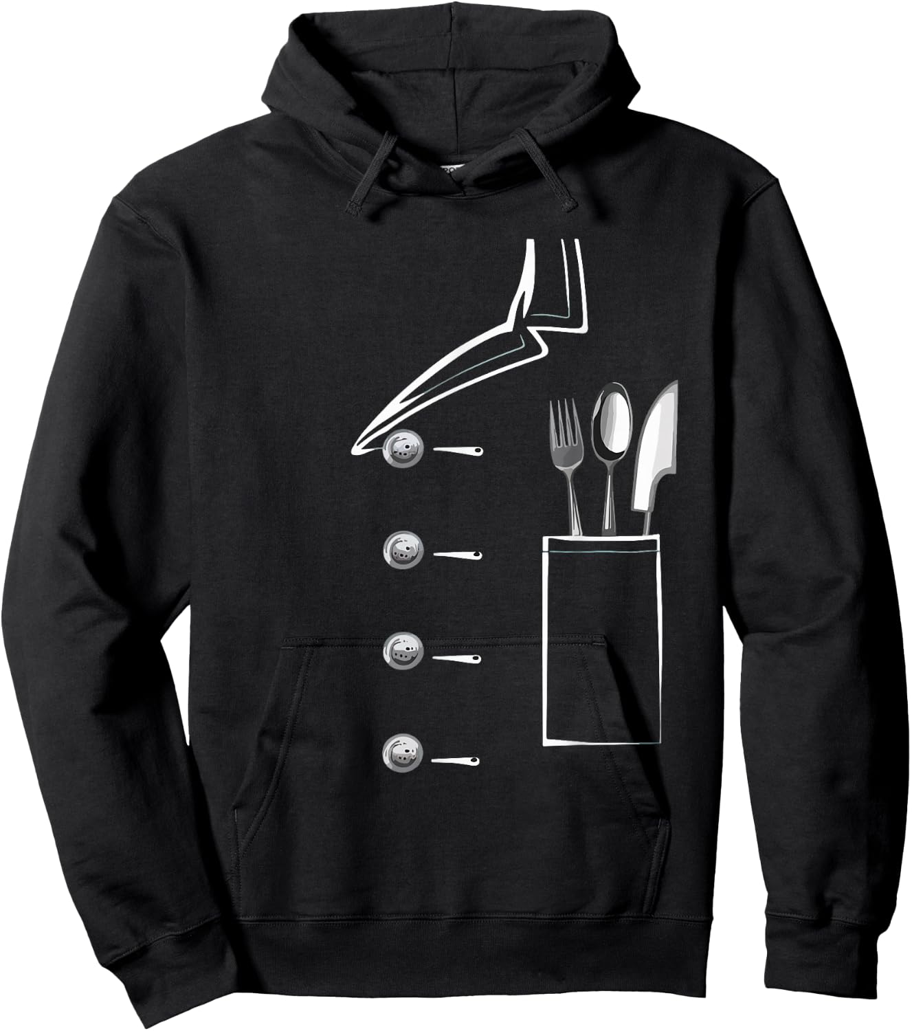 Chef Jacket Uniform Cooking Cook Funny Chef Culinary Kitchen Hoodie - Hoodie | Black