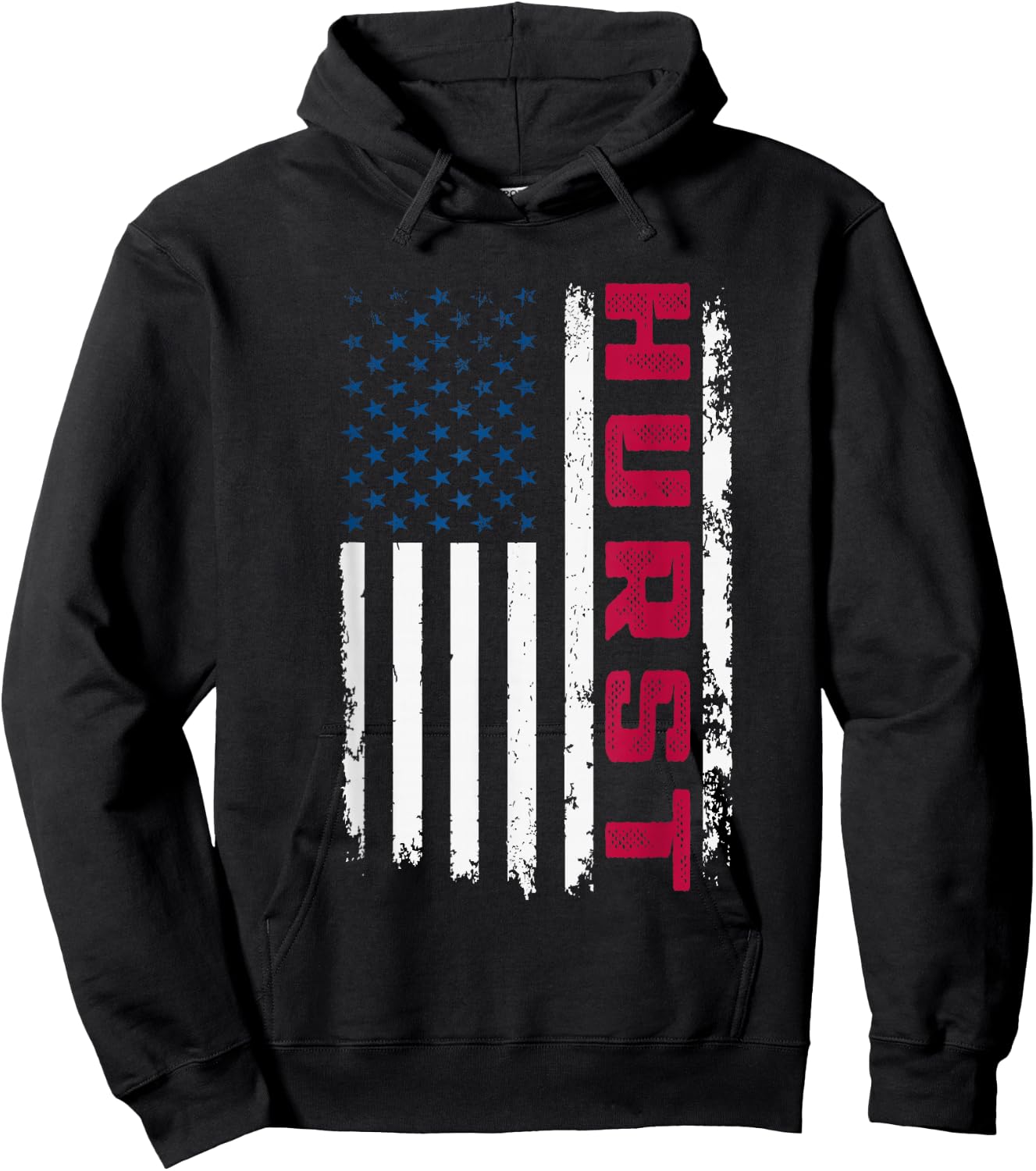 Hurst USA Flag Lover Patriotic American Hurst Hoodie - Hoodie | Black