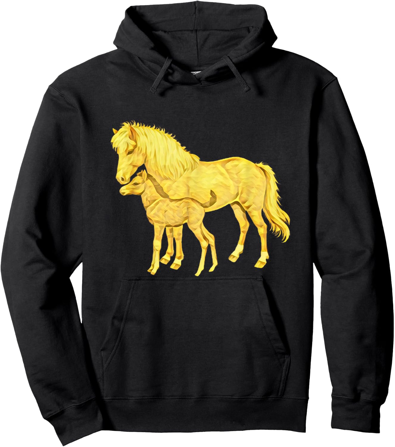 Horses Motif Horse Elegant Mane Animals colorful Horses Hoodie - Hoodie | Black