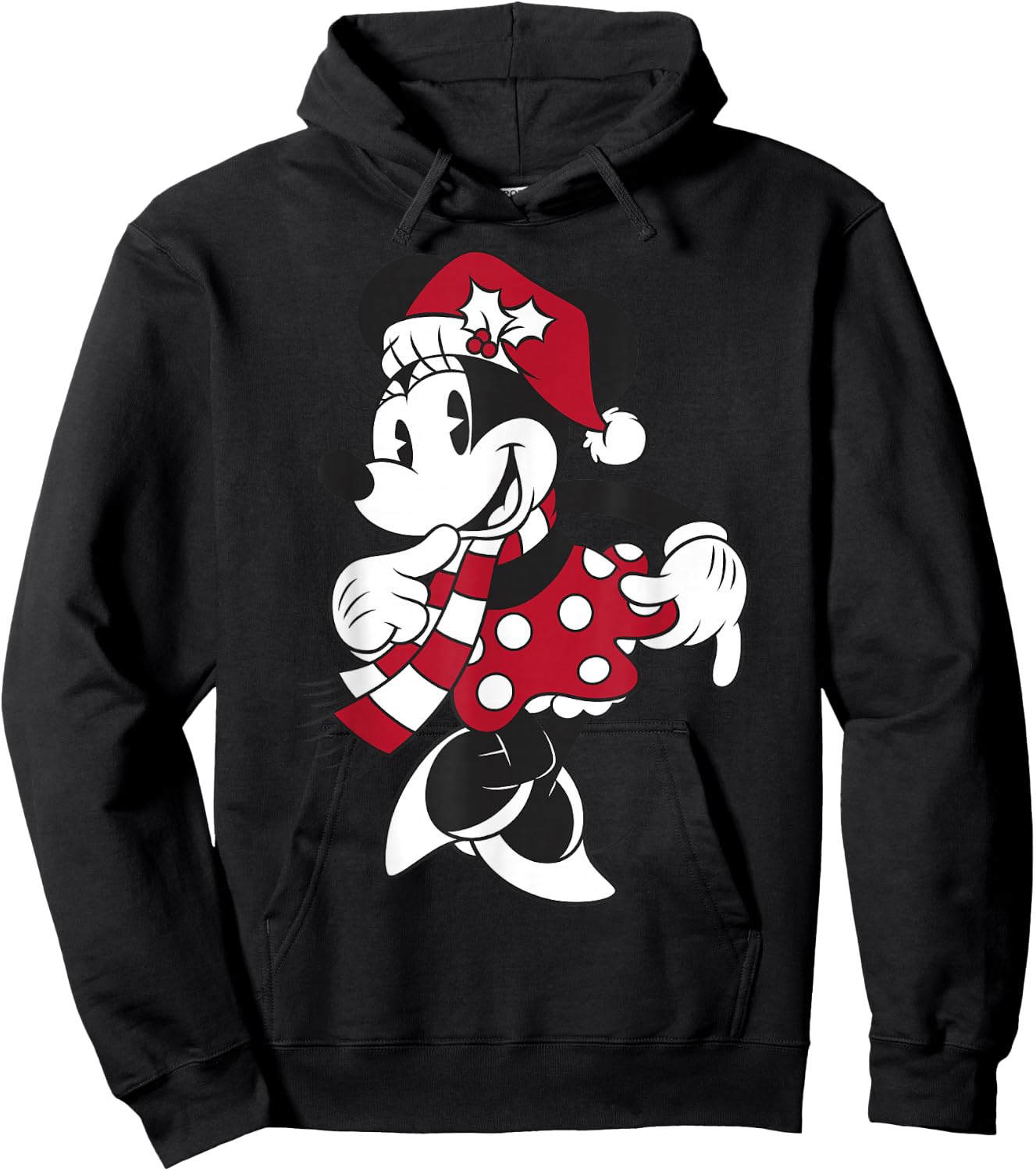 Disney Mickey & Friends Christmas Minnie Mouse Portrait Hoodie - Hoodie | Black