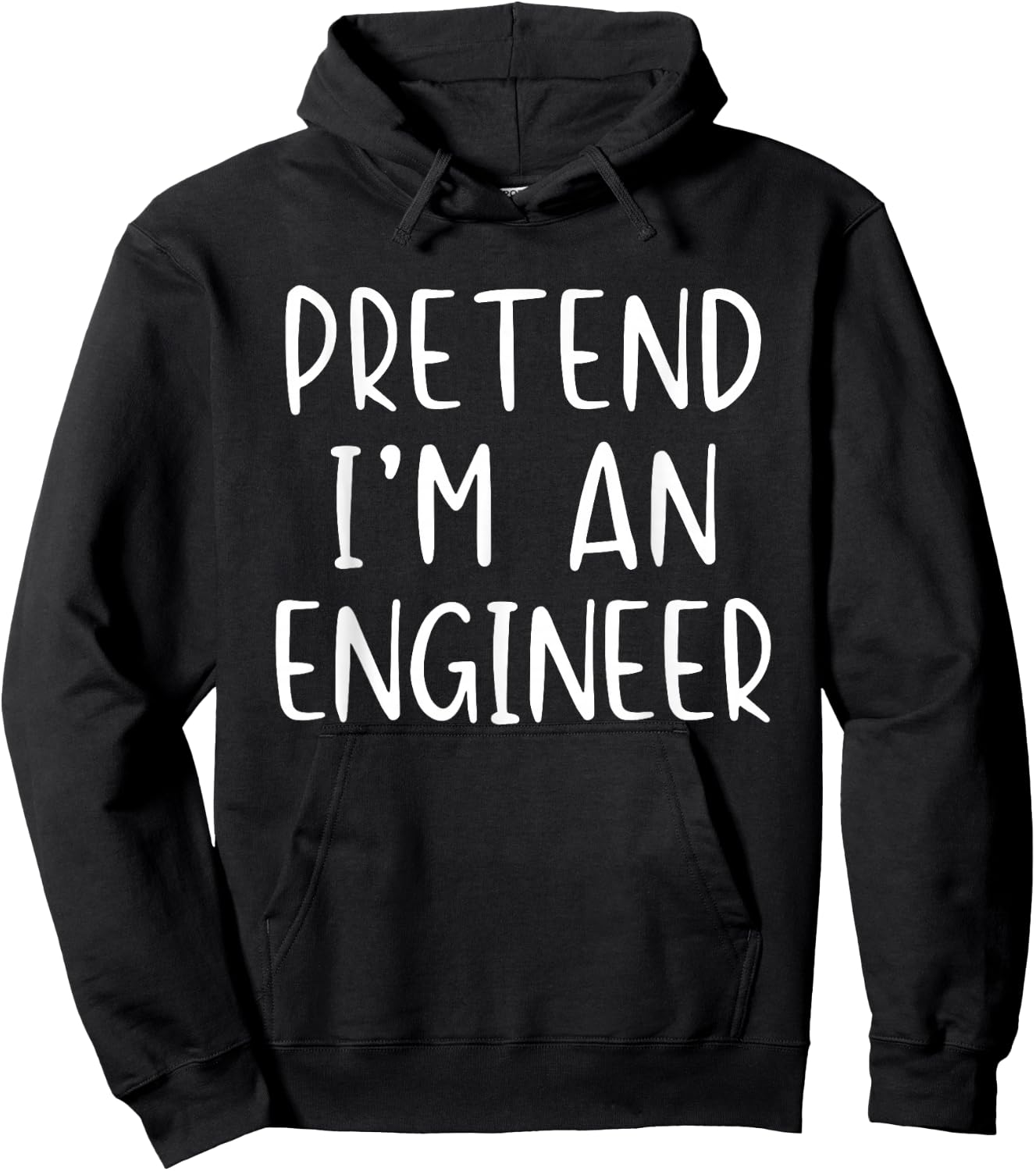 Pretend I'm An Engineer Costume Halloween Simple Adult Kid Hoodie - Hoodie | Black