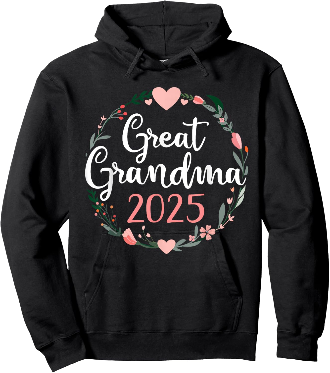 Great grandma 2025 for pregnancy announcement Hoodie - Hoodie | Black