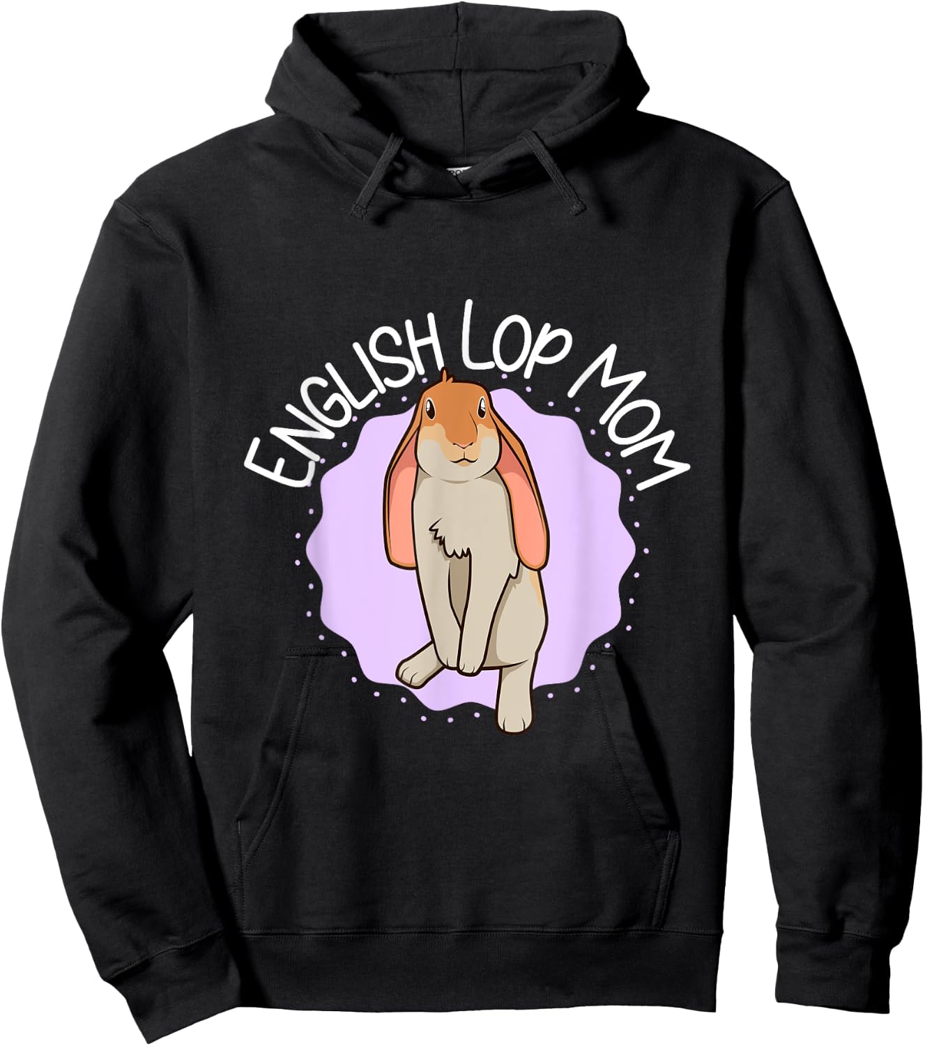 English Lop Mom Hoodie - Hoodie | Black