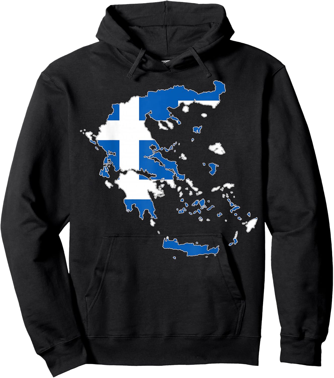 Cool Greece Flag Heart Print Proud To Be Greek I Love Athens Hoodie - Hoodie | Black