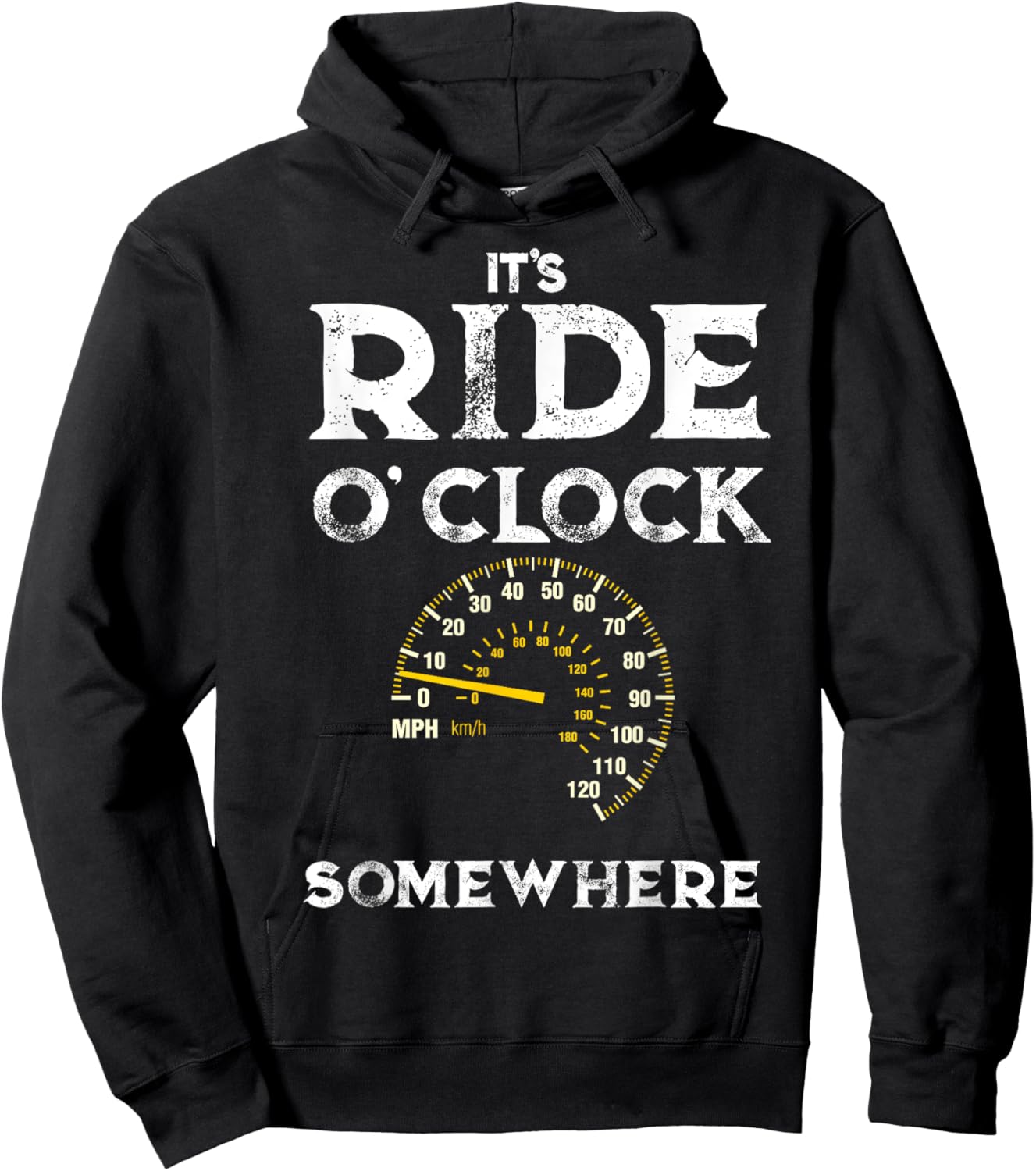 Biker Its Ride O Clock Somewhere Funny Motorcycle Hoodie - Hoodie | Black