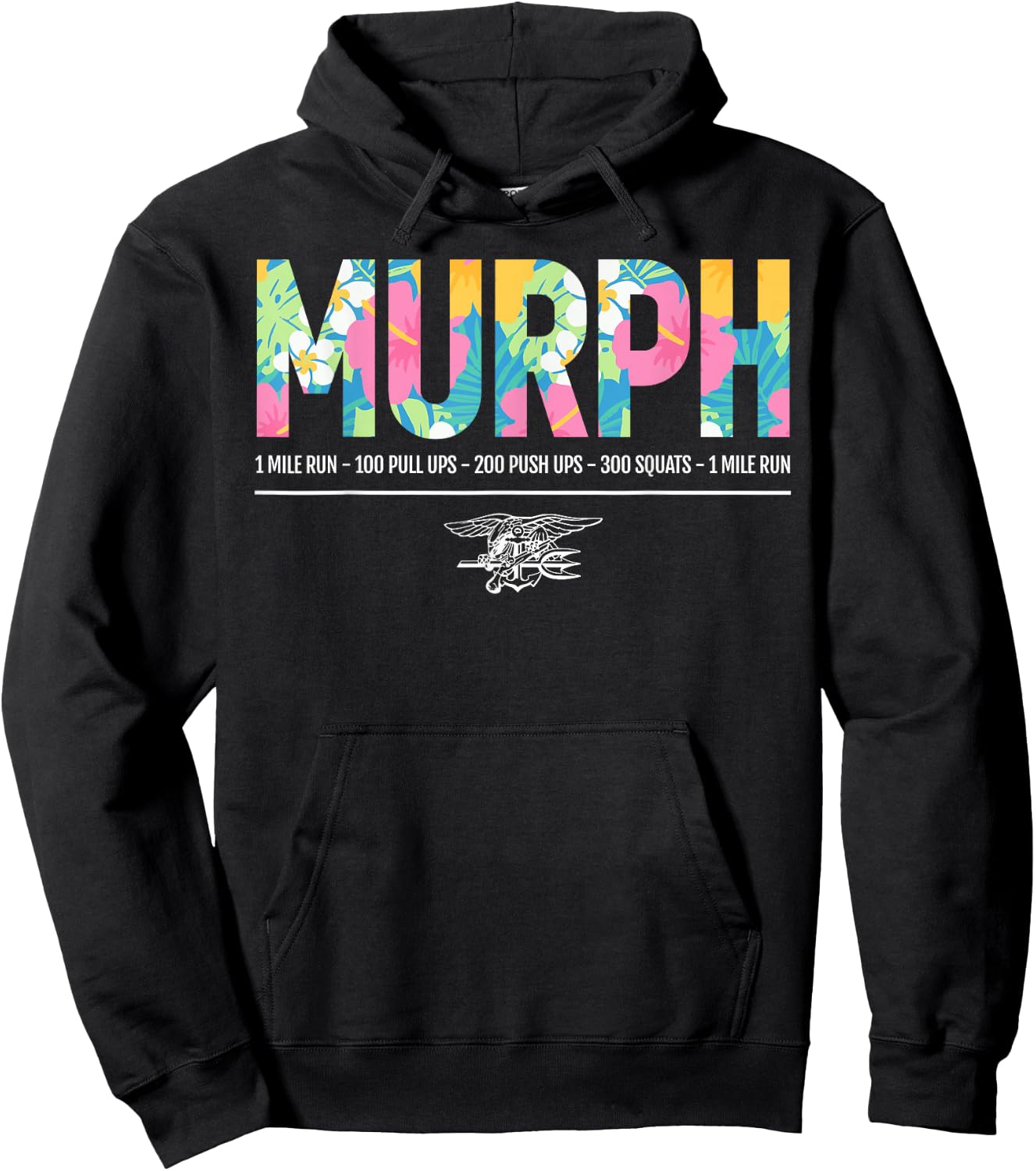 Tropical Murph Memorial Day Workout WOD Military Gym Workout Hoodie - Hoodie | Black
