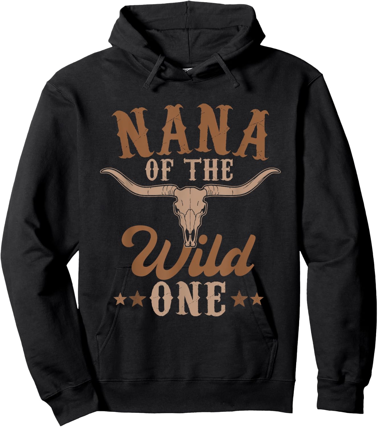 Nana Of The Wild One Cowboy Western Rodeo Party Matching Hoodie - Hoodie | Black