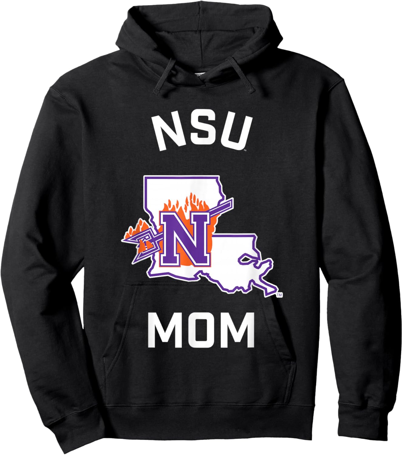 Northwestern State University NSU Demons Arched Mom Hoodie - Hoodie | Black