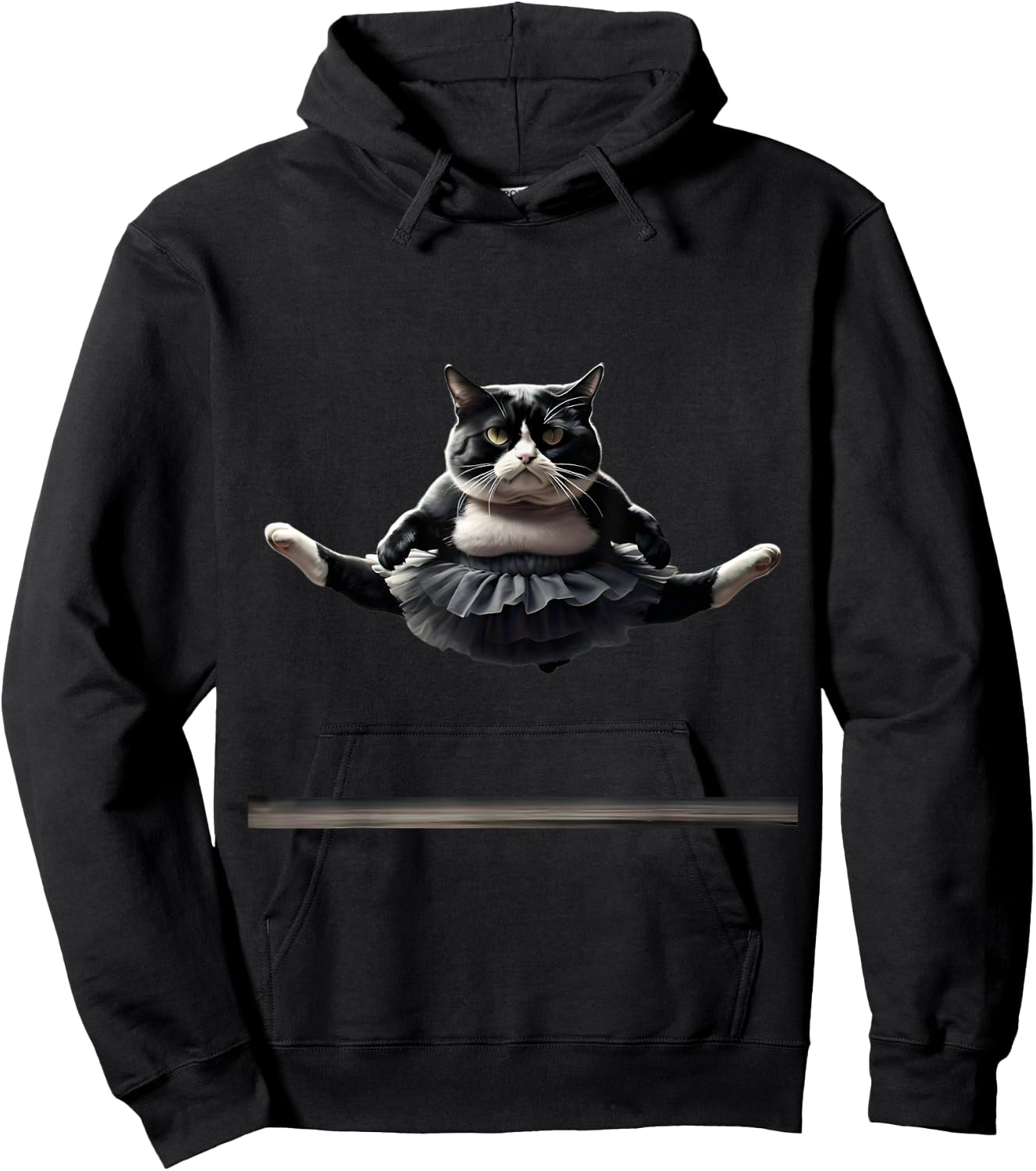 Funny Ballet Kitty Cat Doing the Splits. Women Hoodie - Hoodie | Black