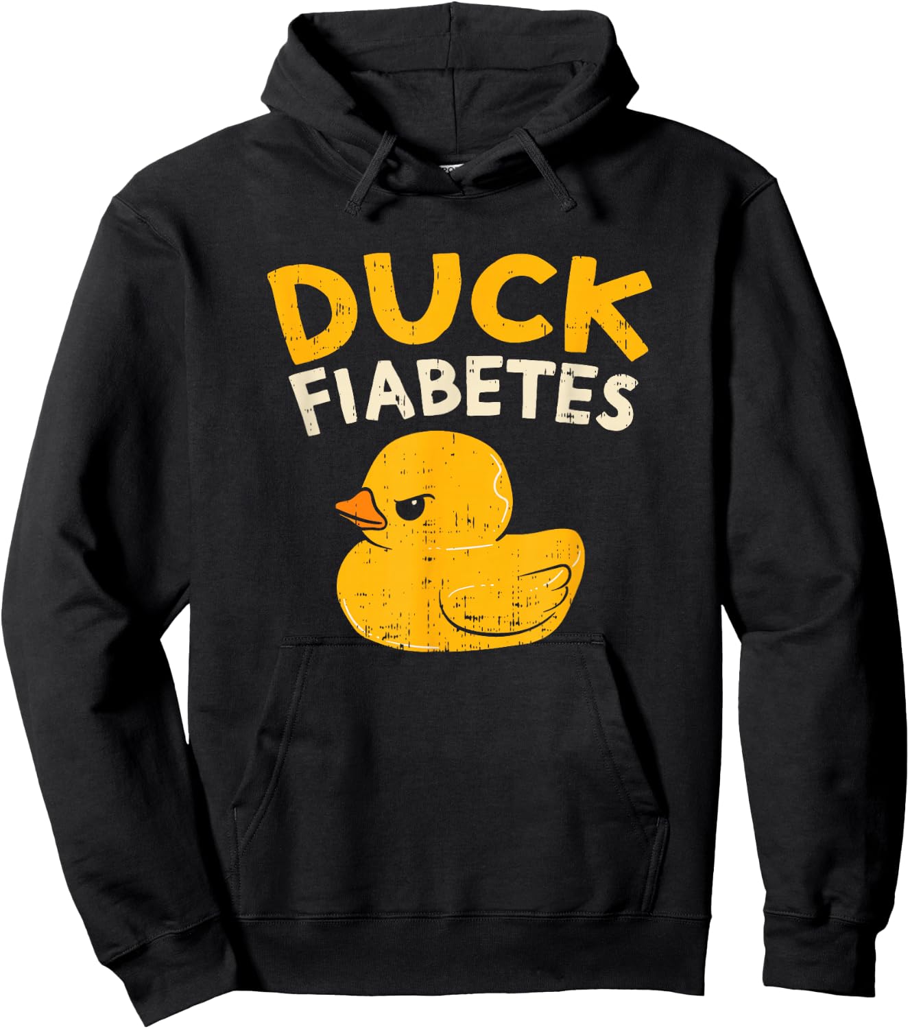 Funny Diabetes Awareness I Duck Fiabetes I Cool Rubber Duck Hoodie - Hoodie | Black