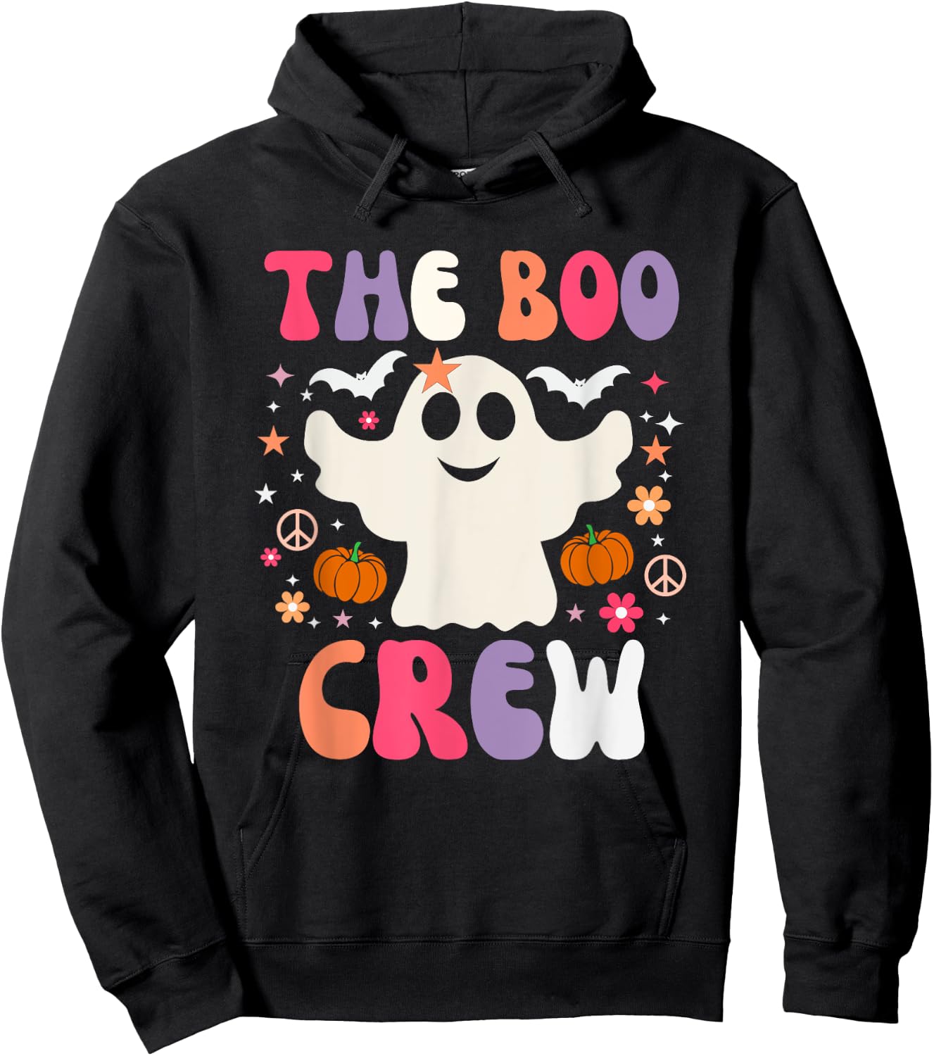 Halloween The Boo Crew - Cute Ghost - Spooky Family Matching Hoodie - Hoodie | Black