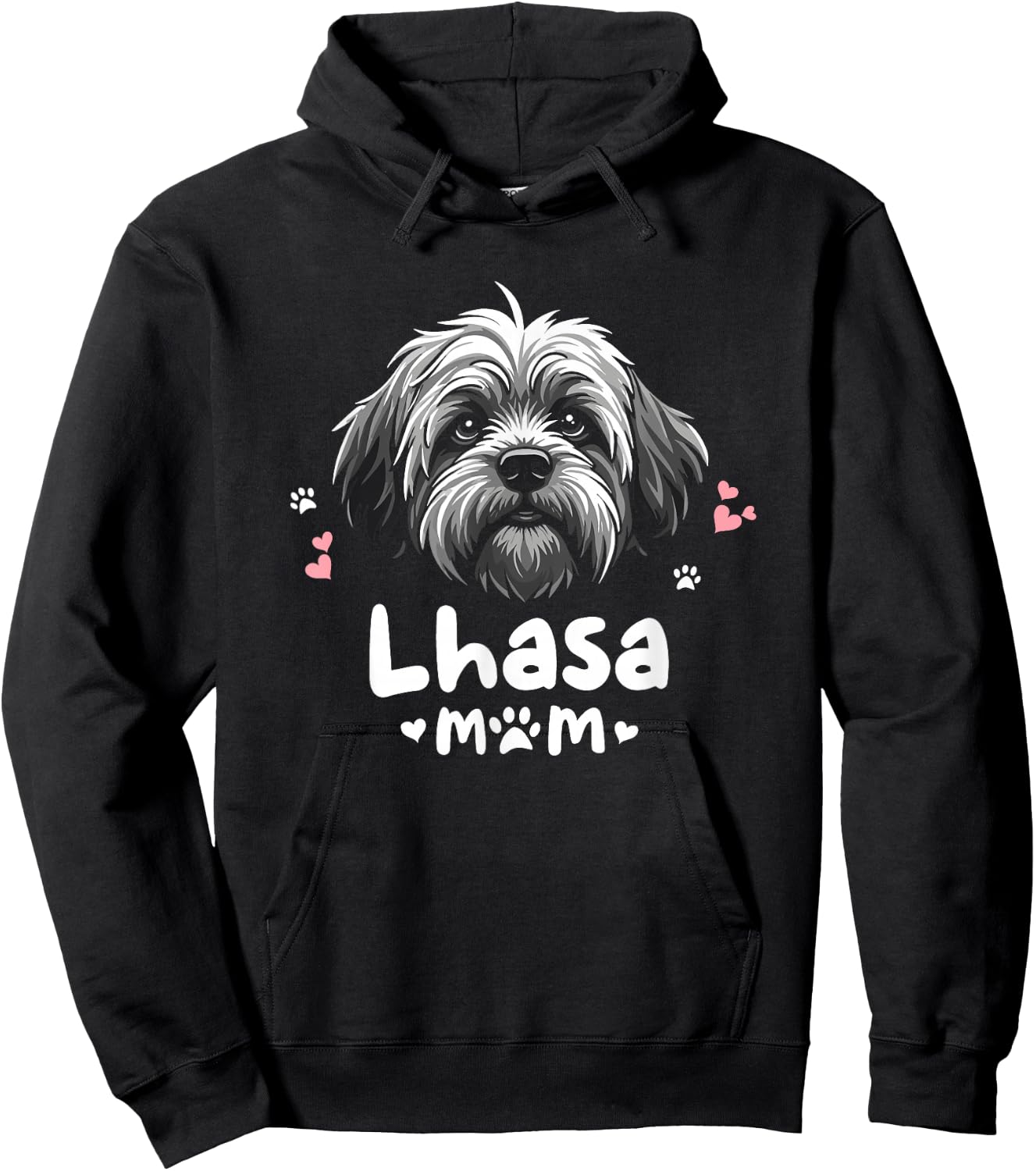 Lhasa Mom Lhasa Apso Dog Hoodie - Hoodie | Black
