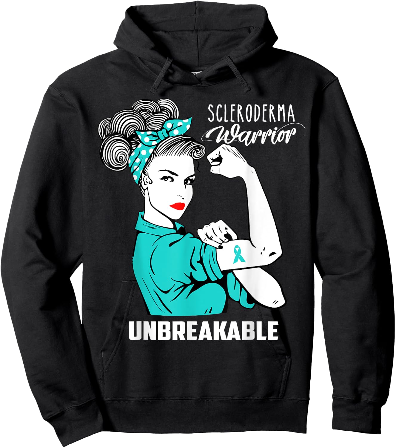 Scleroderma Warrior Unbreakable Shirt Awareness Gift Hoodie - Hoodie | Black