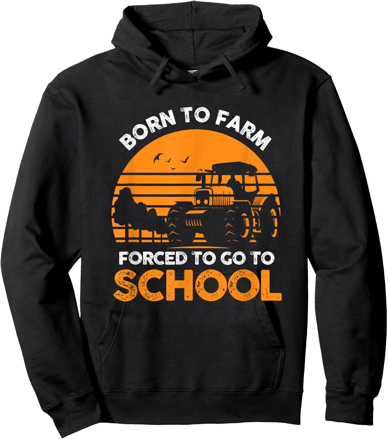 Funny Farmer Born in School Agriculture Farmer Hoodie - Hoodie | Black