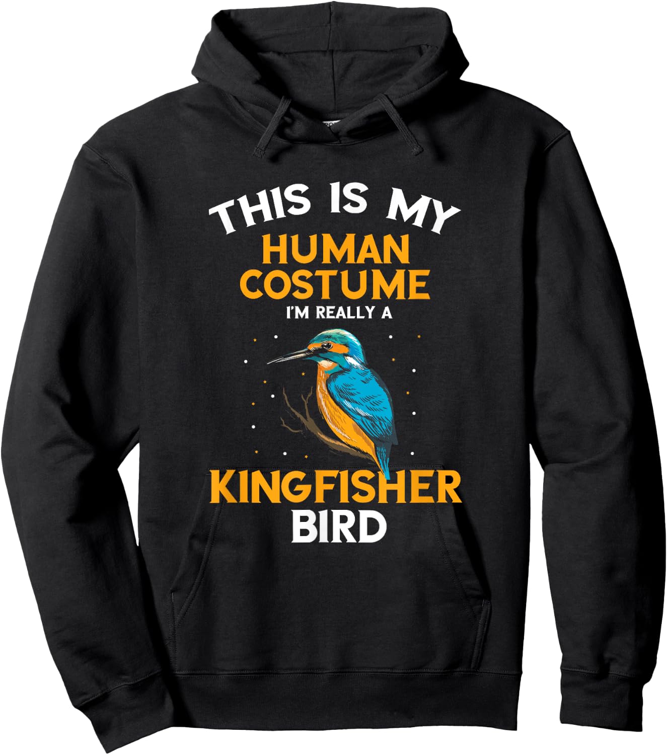 Kingfisher Bird Human Costume Birding Bird Watching Nature Hoodie - Hoodie | Black