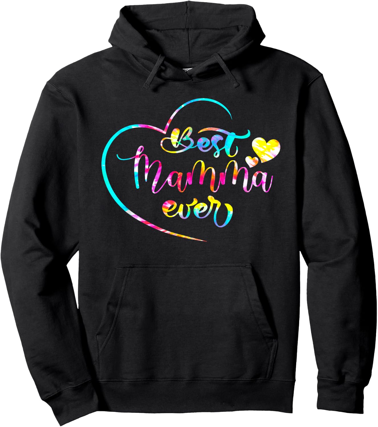 Best Mamma Ever Tie Dye From Daughter Son Mom Kids Mothers Hoodie - Hoodie | Black