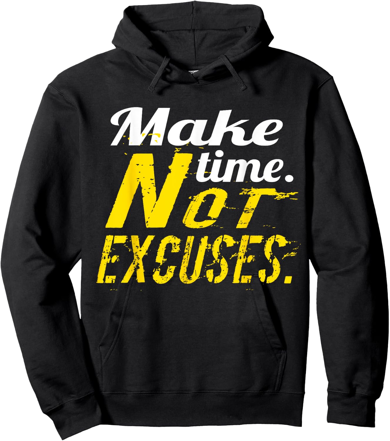 No Excuses gym & fitness workout motivation shirt Hoodie - Hoodie | Black