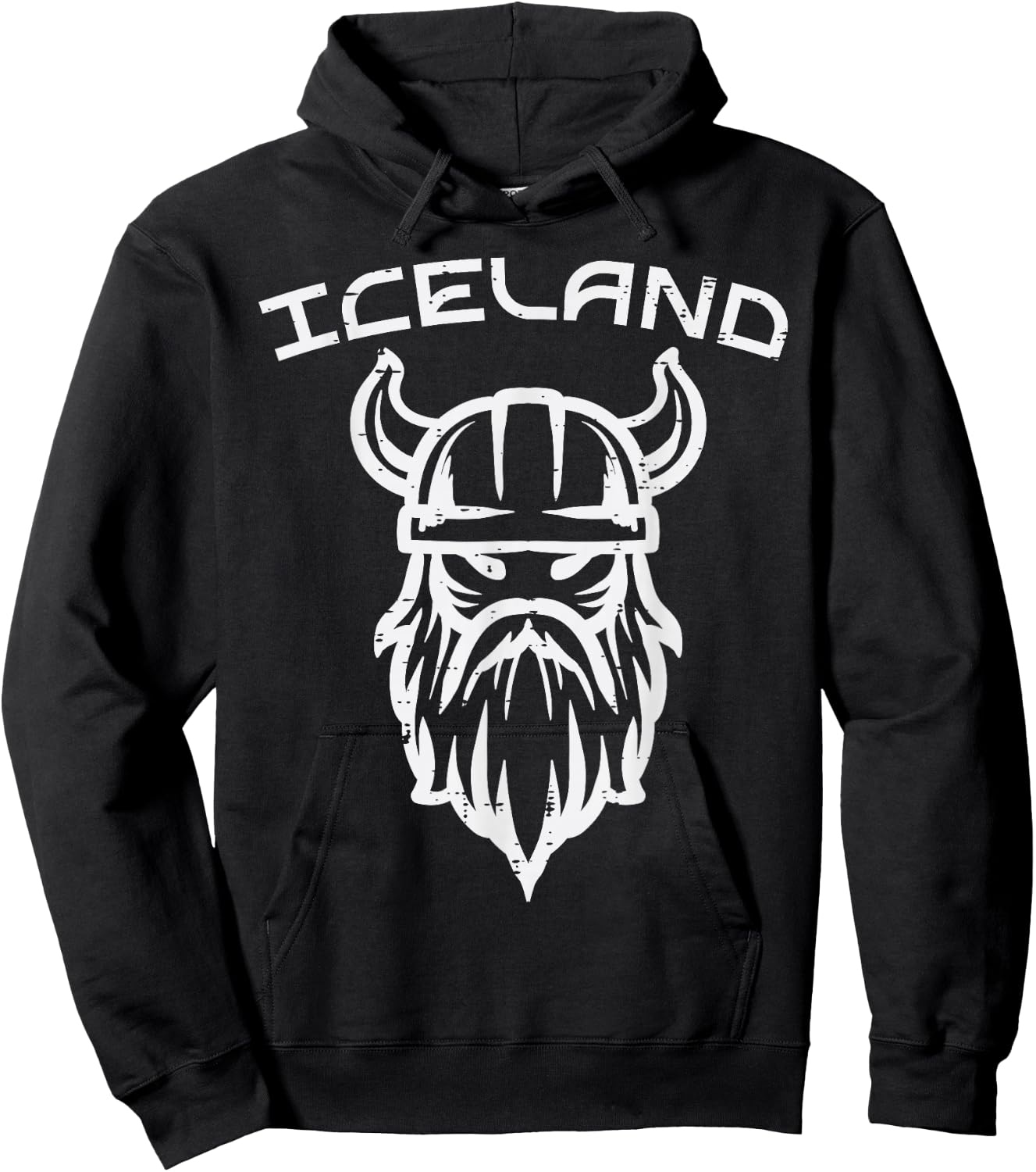 Viking Head Iceland Norse Mythology Icelandic Men Kids Women Hoodie - Hoodie | Black
