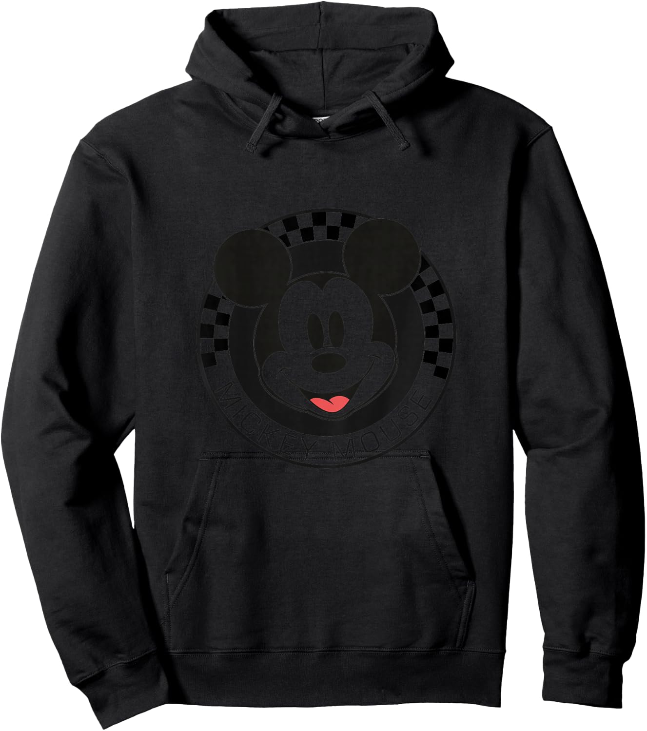 Kids Disney Mickey and Friends Classic Mickey Race Checkered Logo Hoodie - Hoodie | Black
