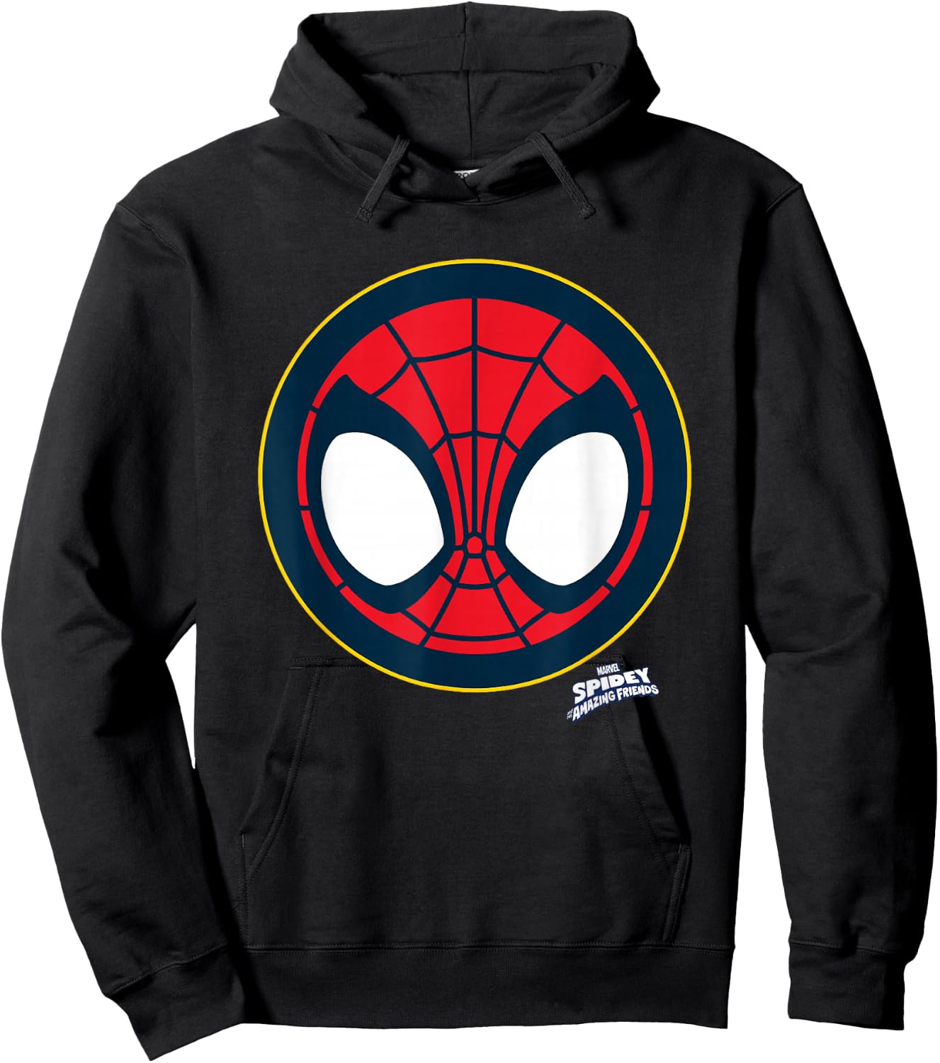 Marvel Spidey and His Amazing Friends Spidey Face Emblem Hoodie - Hoodie | Black