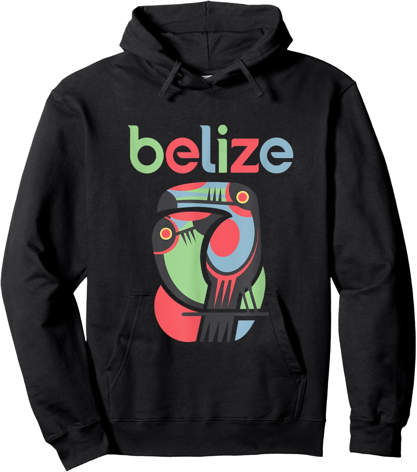 Tropical Summer Toucan Bird Colorful Belize Souvenir Men Women Kids Hoodie - Hoodie | Black