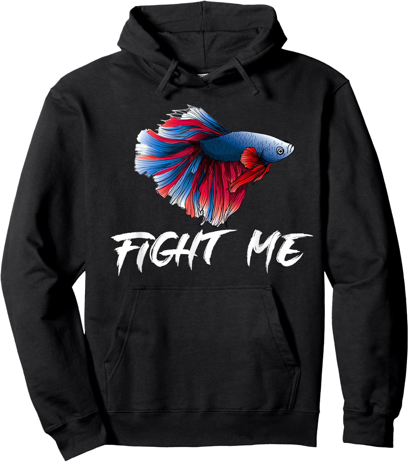 Betta Fish Shirt, Funny Fight Me Fish Tank Funny Hoodie - Hoodie | Black