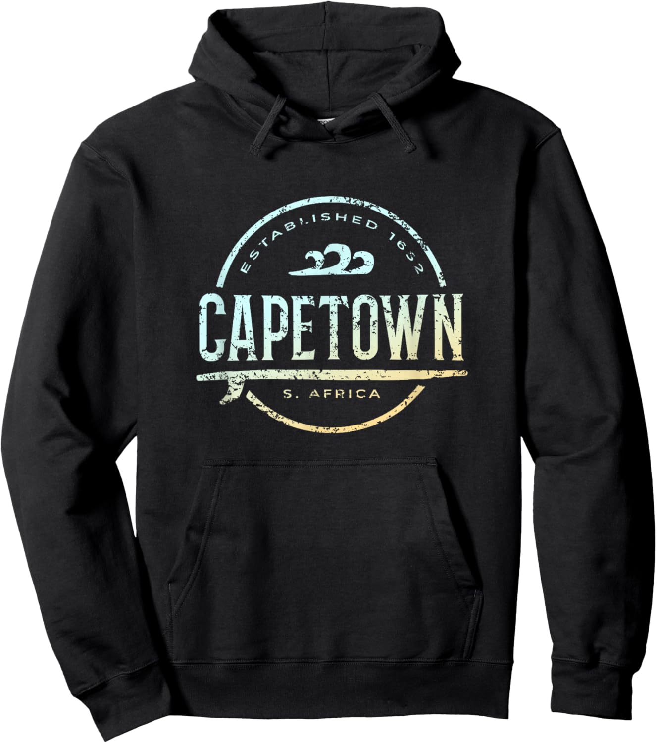 Capetown South Africa - Retro Capetown S Africa Vintage Surf Hoodie - Hoodie | Black