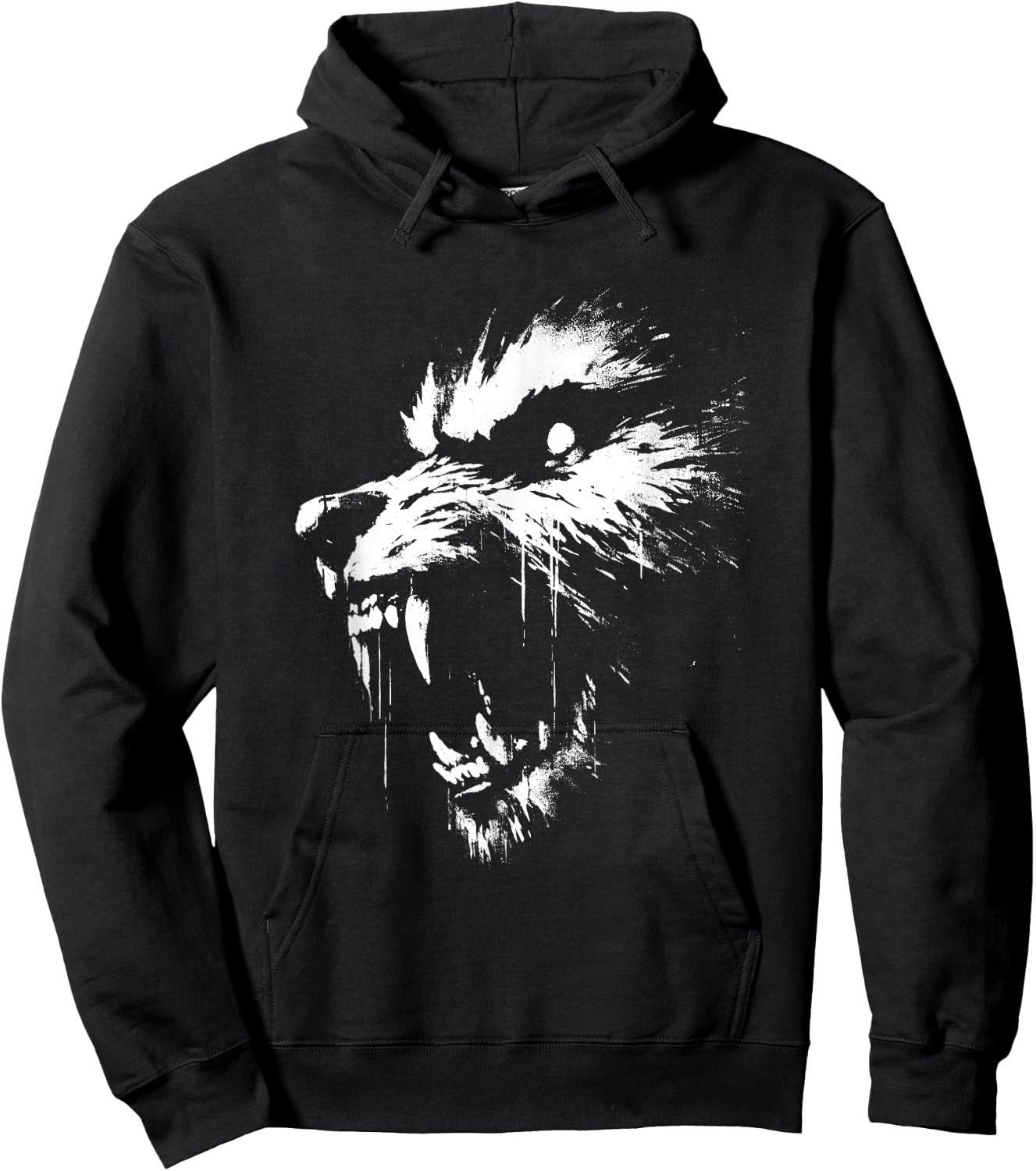 Werewolf - Vintage Spooky Werewolf Halloween Lover Hoodie - Hoodie | Black