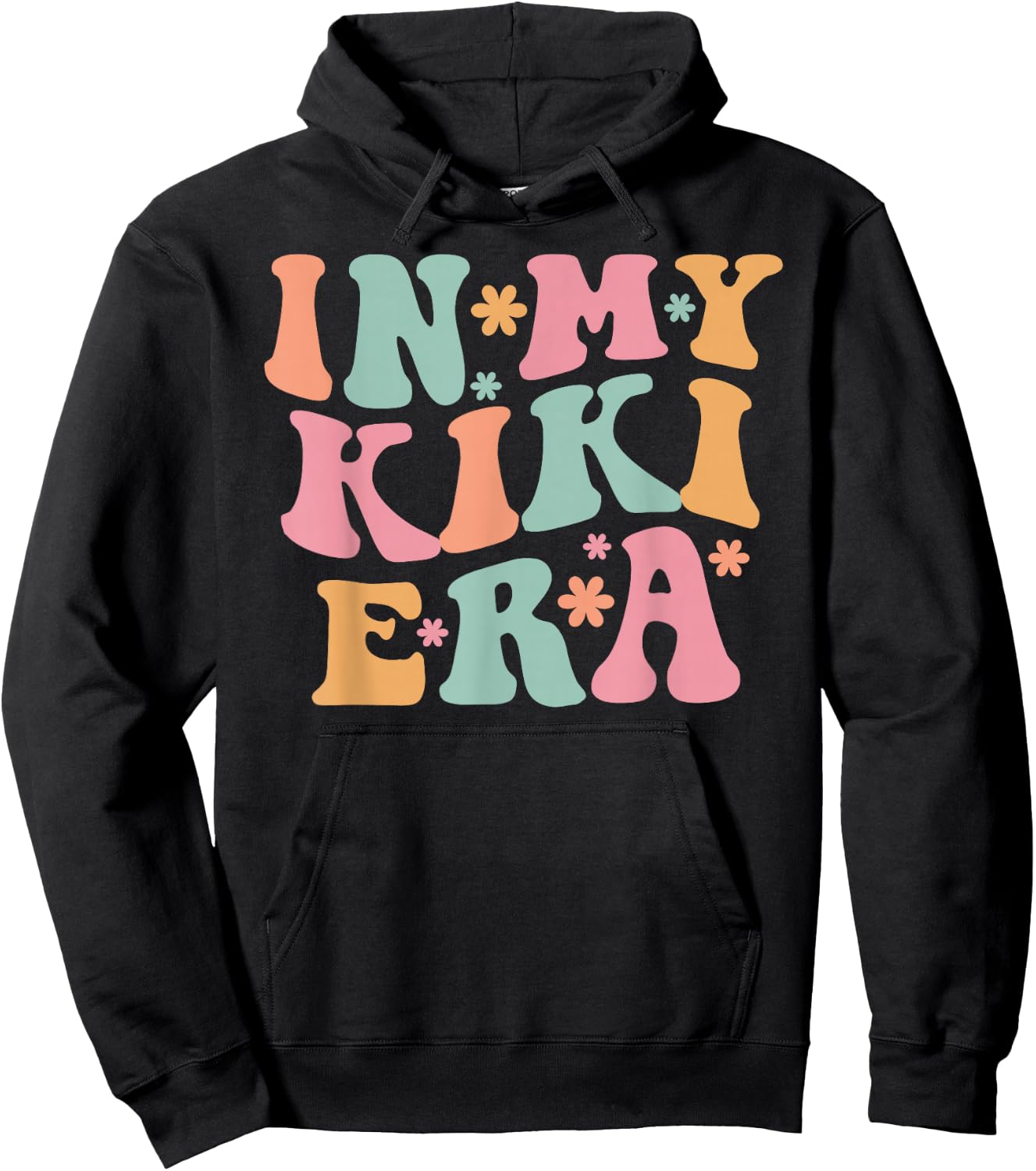 Retro Groovy In My Kiki Era Happy Mother's Day Hoodie - Hoodie | Black