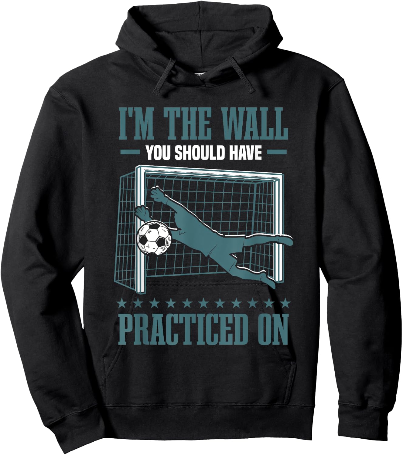 Gloves Goal Soccer Goalie Goalkeeper Hoodie - Hoodie | Black
