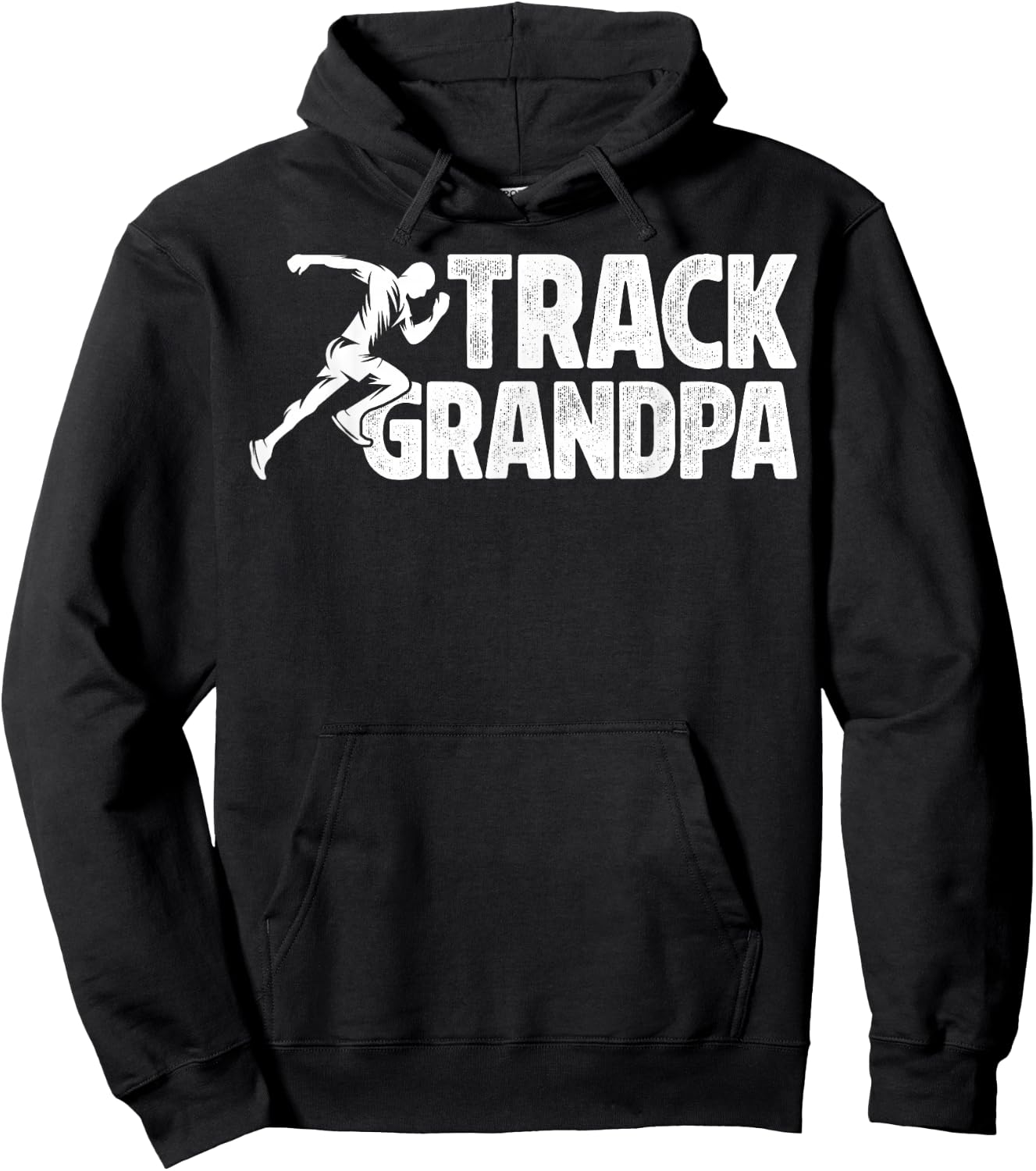 Track Grandpa Of A Track And Field Athlete Track Grandfather Hoodie - Hoodie | Black