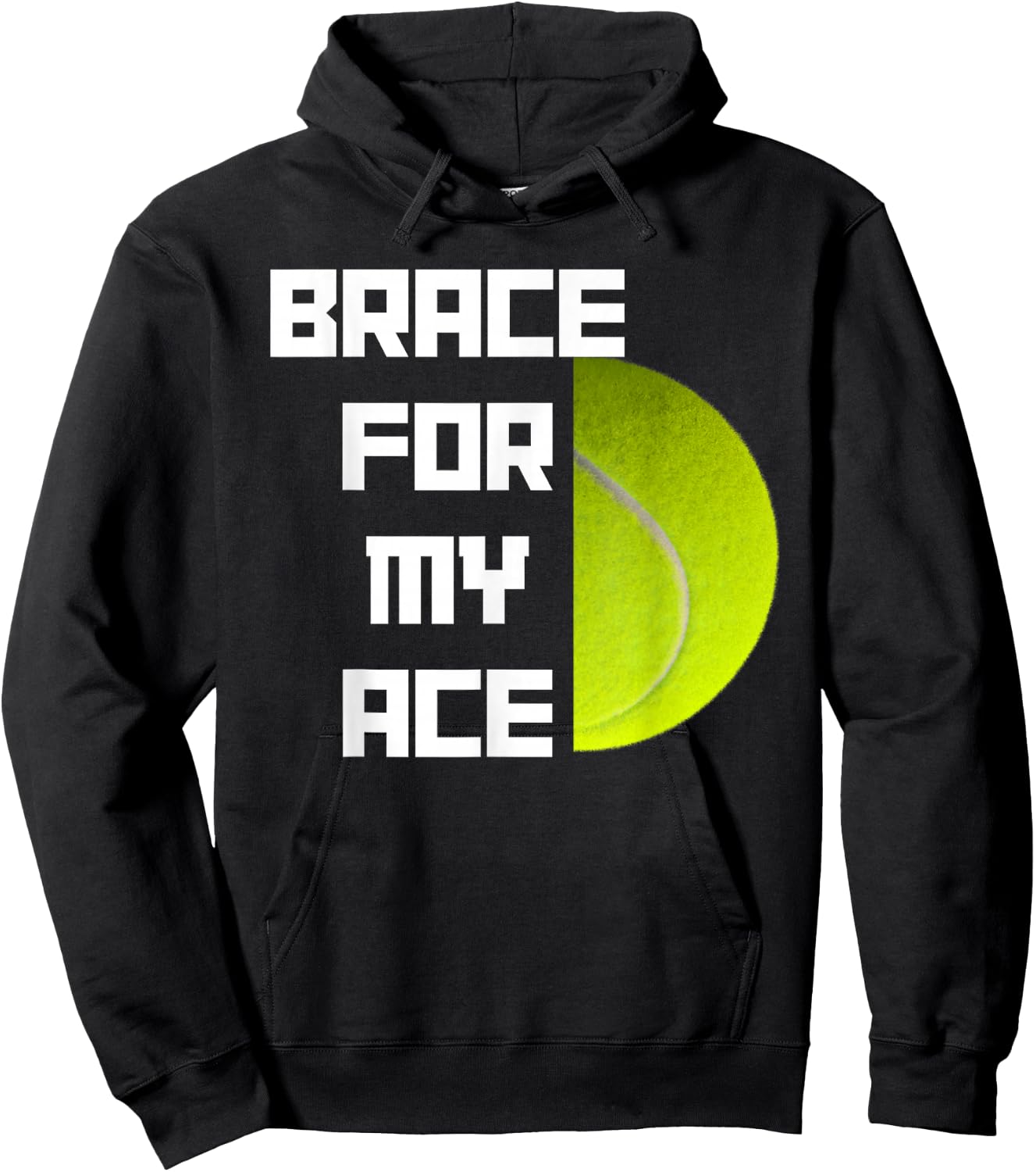 Funny Tennis Pun Racket Serve Ace Hoodie - Hoodie | Black