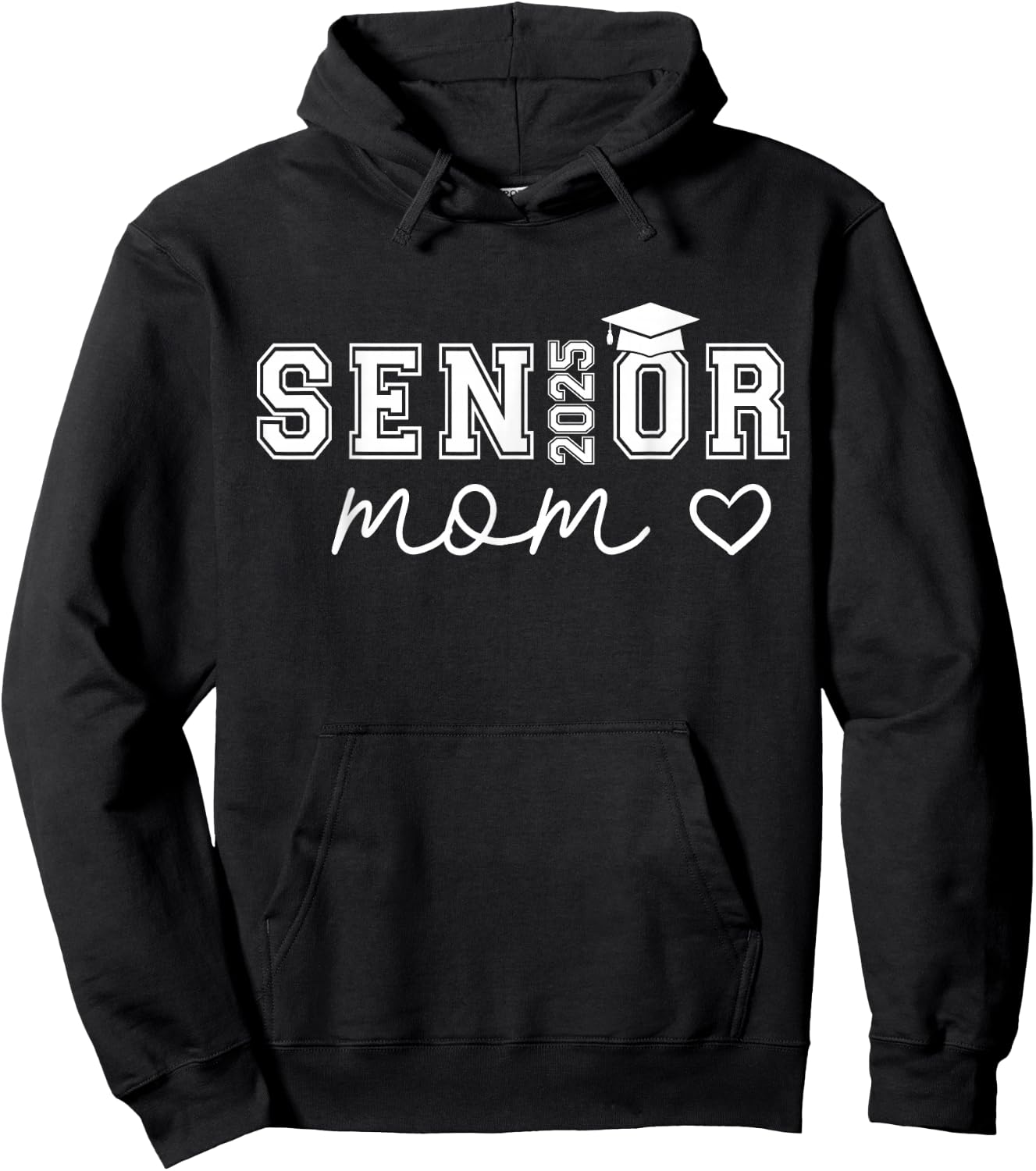 Mom Senior 2025 Proud Mom Of A Class Of 2025 Graduate Hoodie - Hoodie | Black