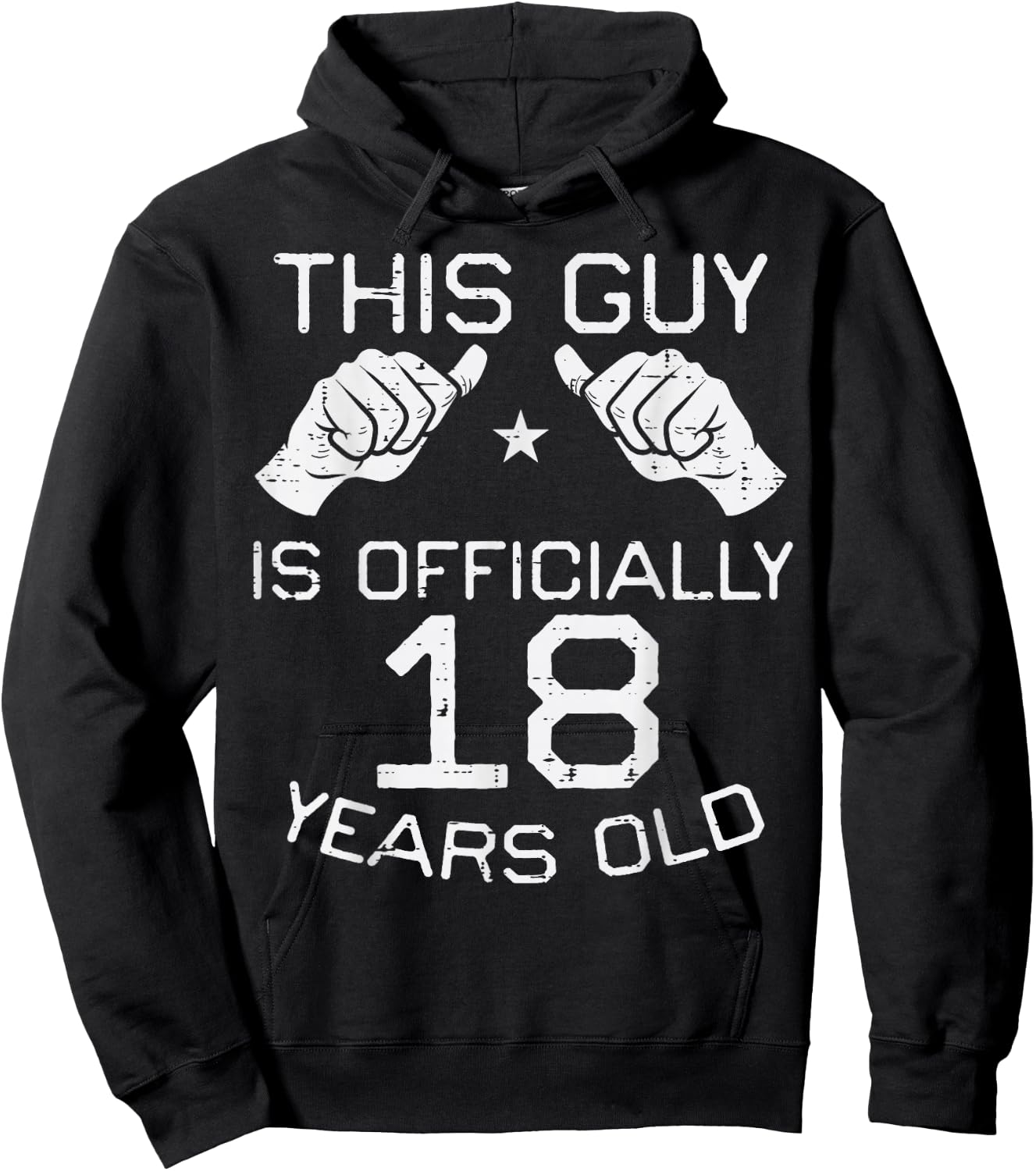 This Guy Officially 18 Years Old 18th Birthday Men Boys Hoodie - Hoodie | Black