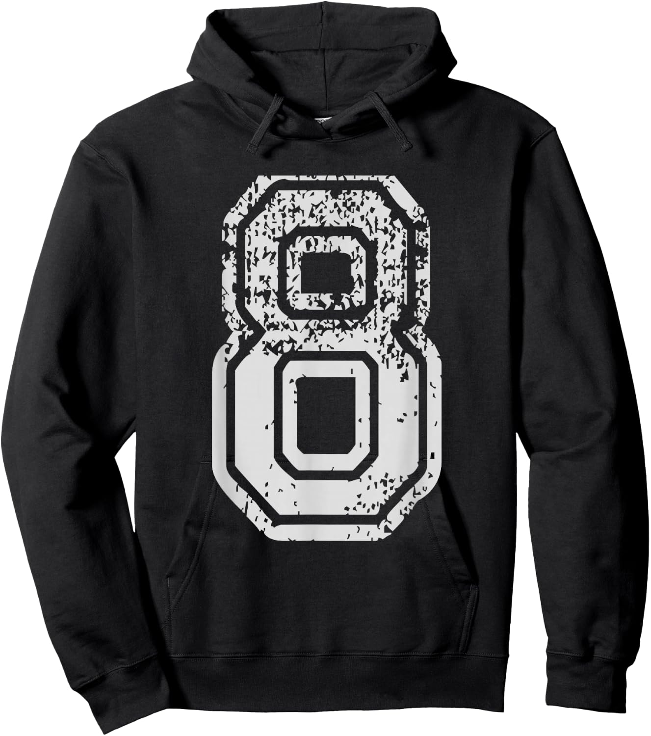 Team Jersey Uniforms Number 8 Eight School Sports Birthdays Hoodie - Hoodie | Black