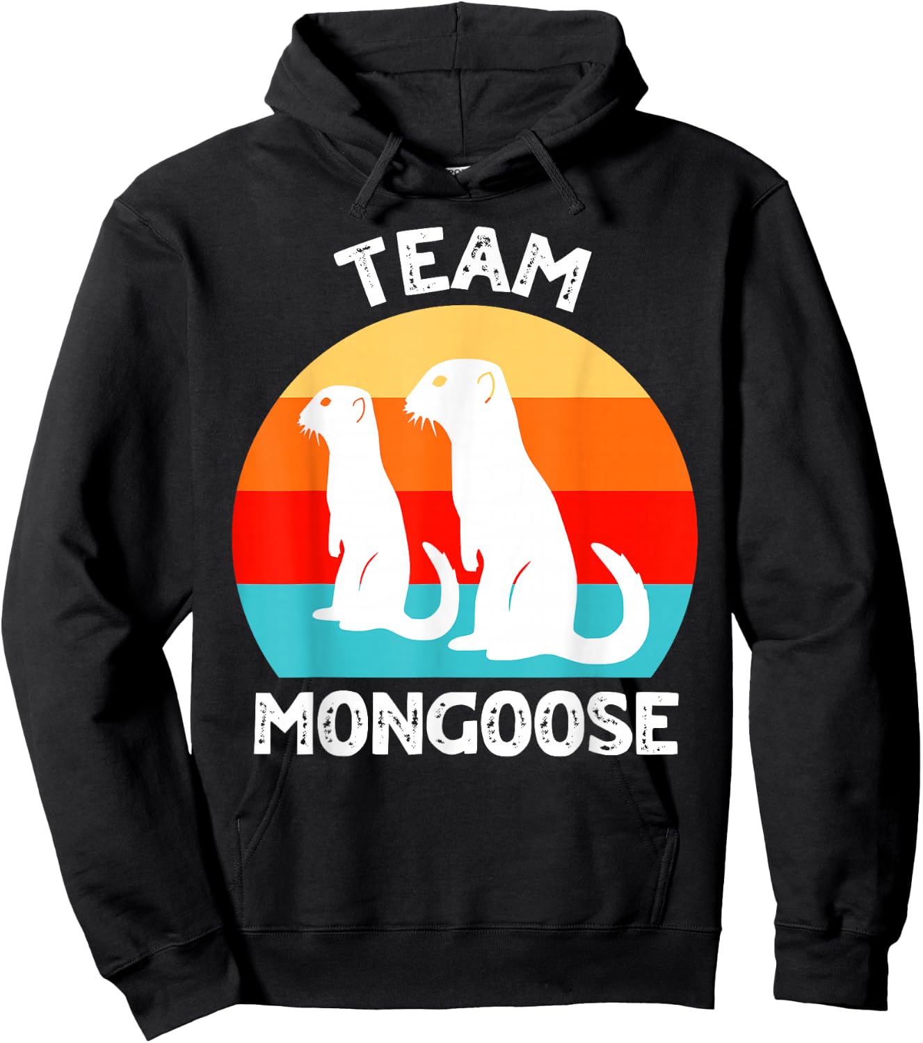 Funny Mongooses , Small, Black Hoodie - Hoodie | Black