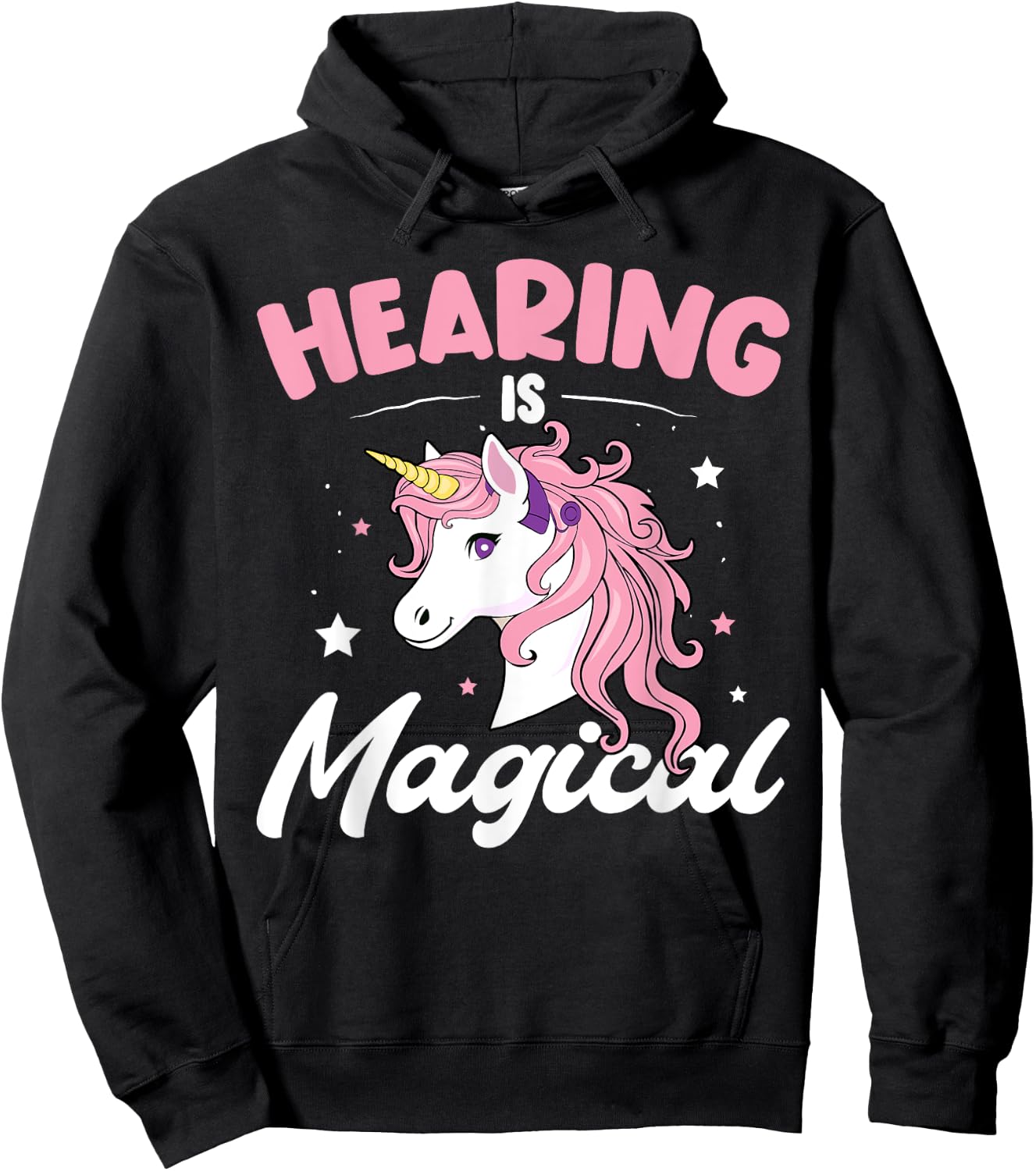 Unicorn Cochlear Implant For Hard Of Hearing And Deaf People Hoodie - Hoodie | Black