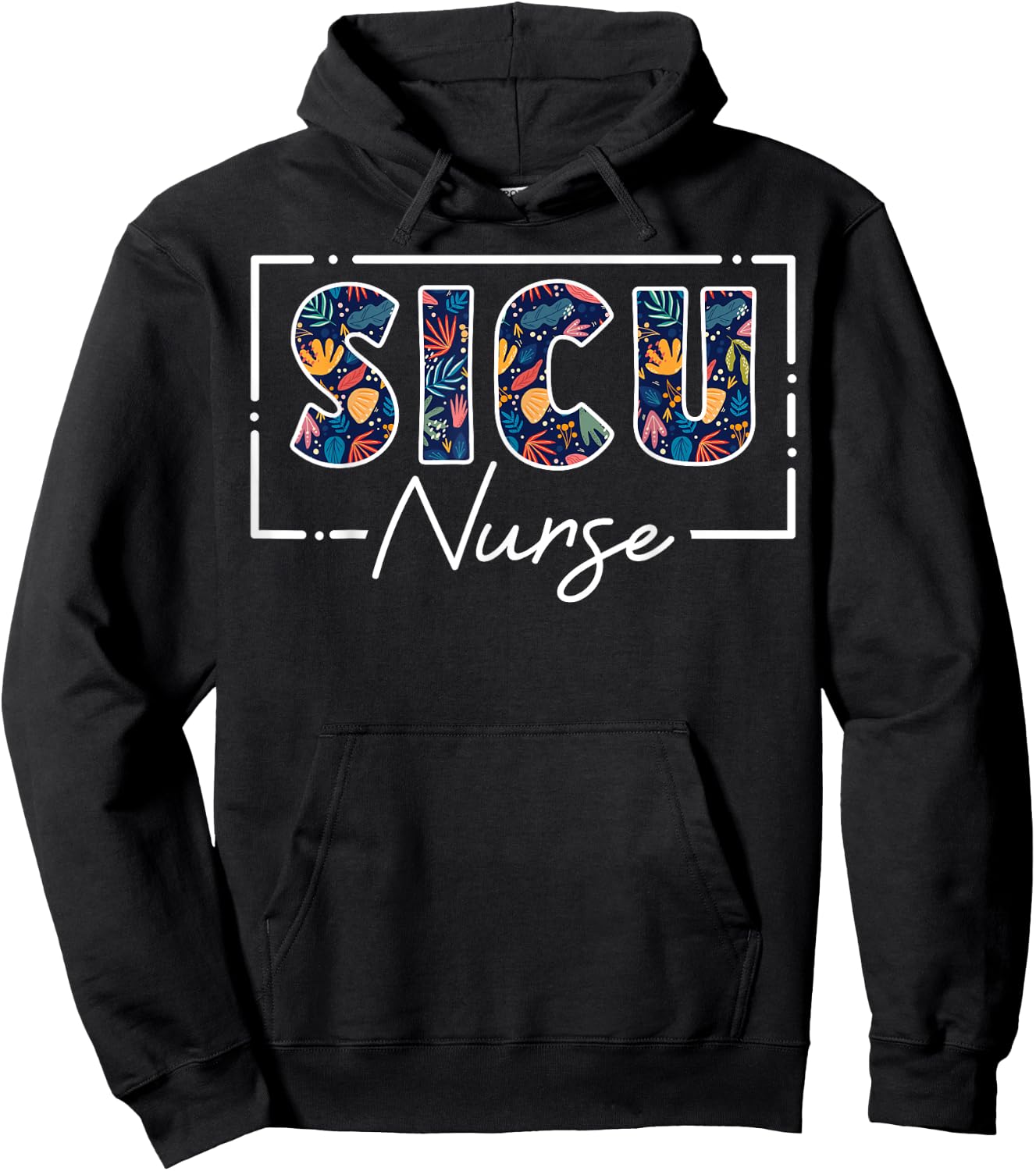 Cute SICU Nurse Surgical Intensive Care Unit Hoodie - Hoodie | Black