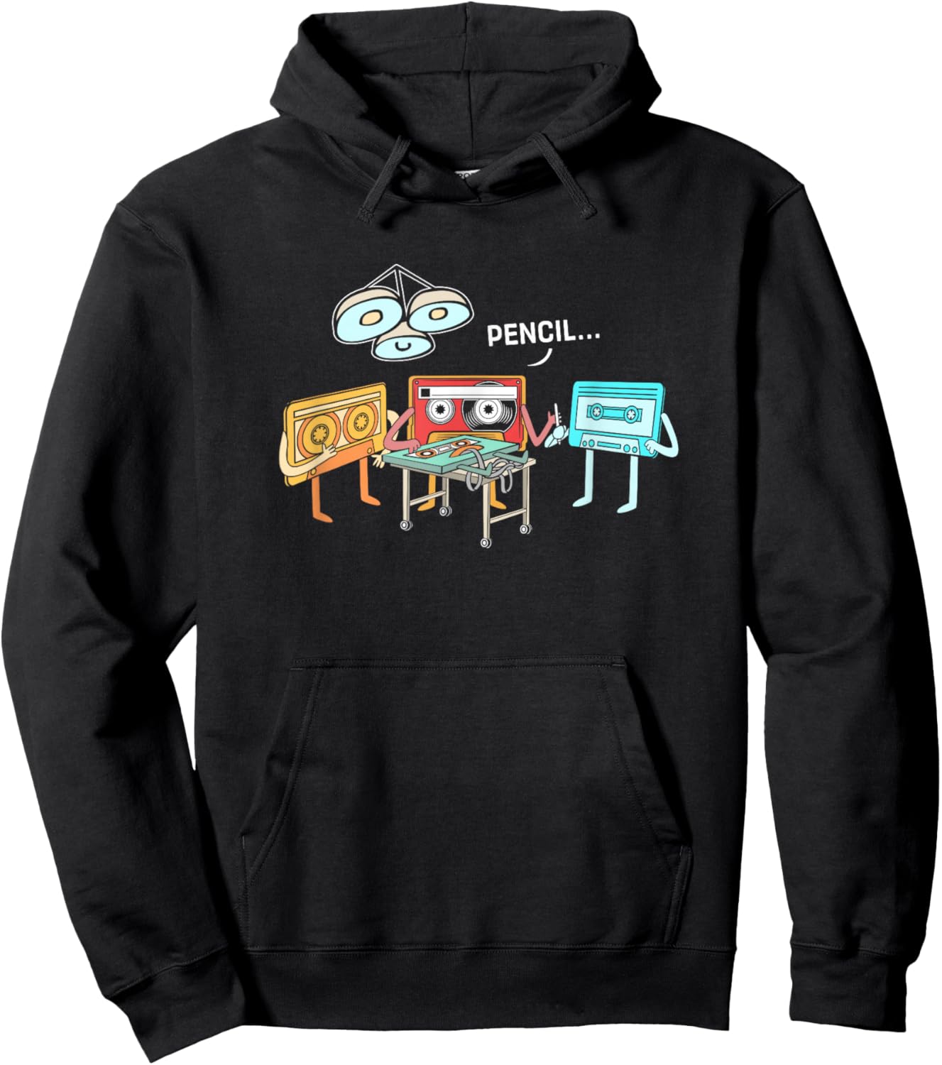 Surgery Cassette Tape Pencil Funny 90s Cassette Hoodie - Hoodie | Black