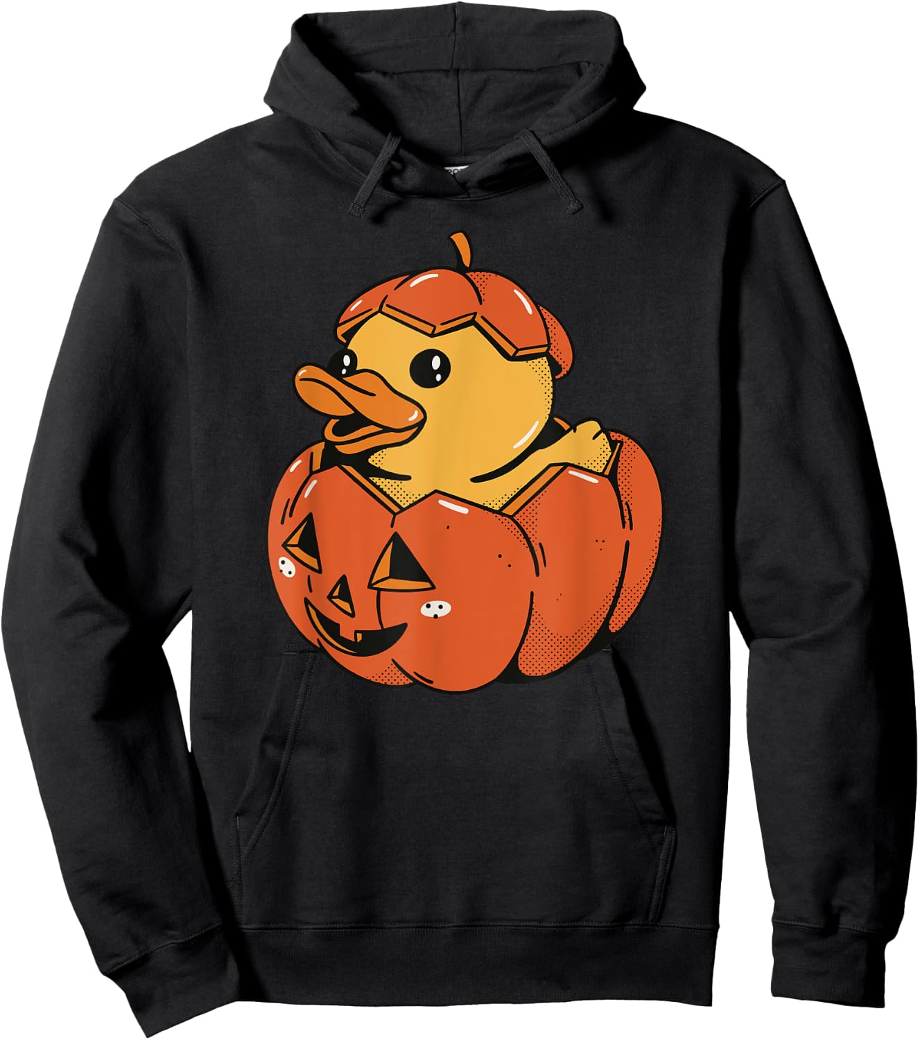 Rubber Duck Pumpkin - Funny Halloween Hoodie - Hoodie | Black