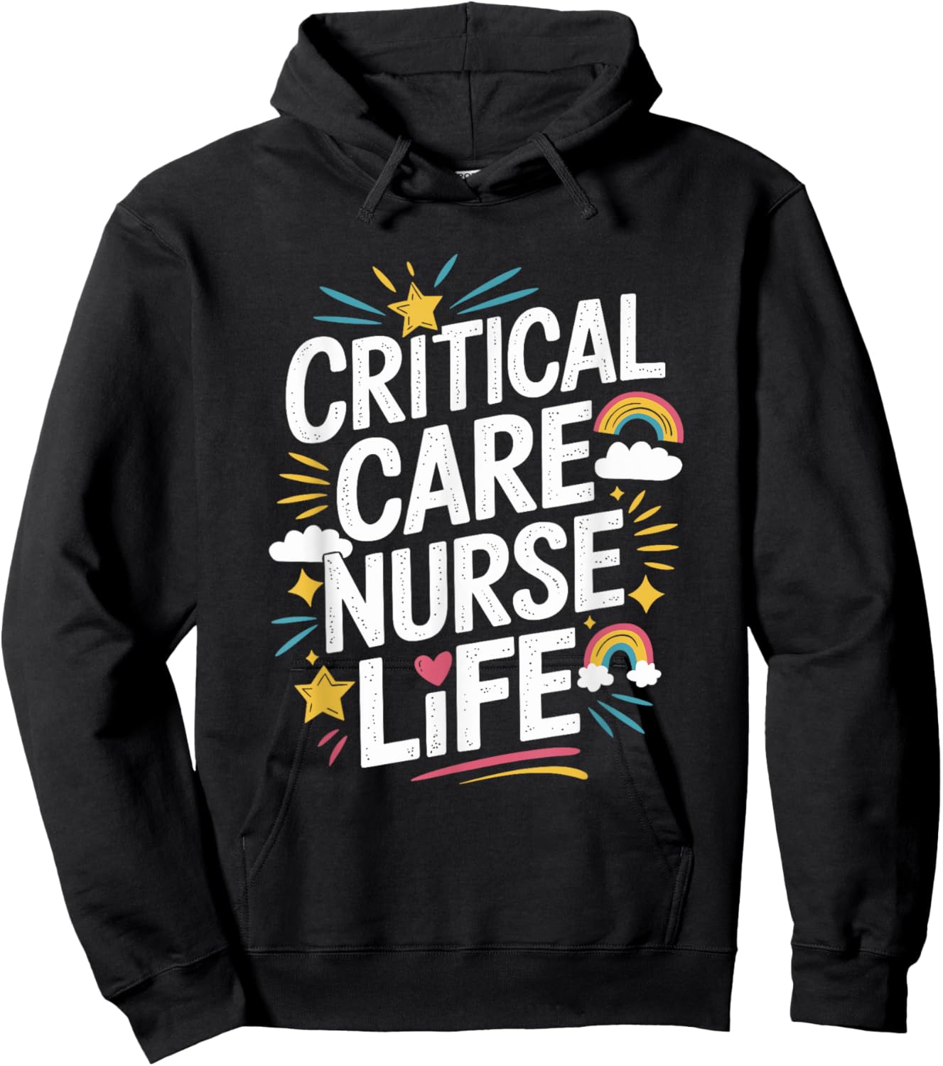Critical Care Nurse Life, CCRN ICU Intensive Care Nursing Hoodie - Hoodie | Black