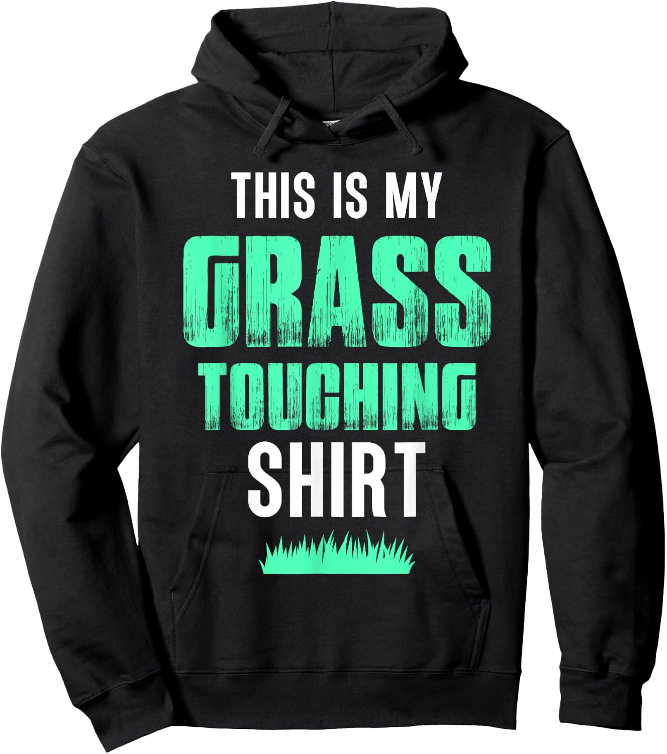 Touch Grass Outside Funny Meme Joke Touch Grass Hoodie - Hoodie | Black
