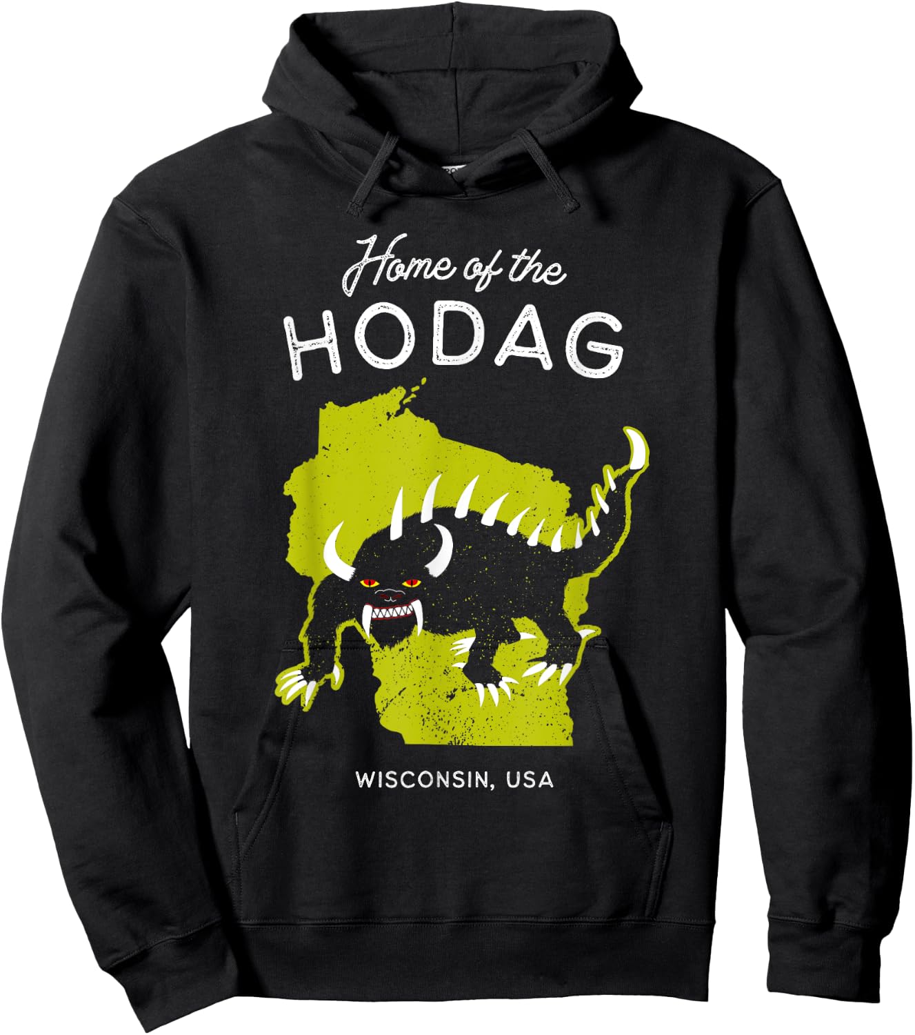 Home of the Hodag - Wisconsin, USA Cryptid Hoodie - Hoodie | Black
