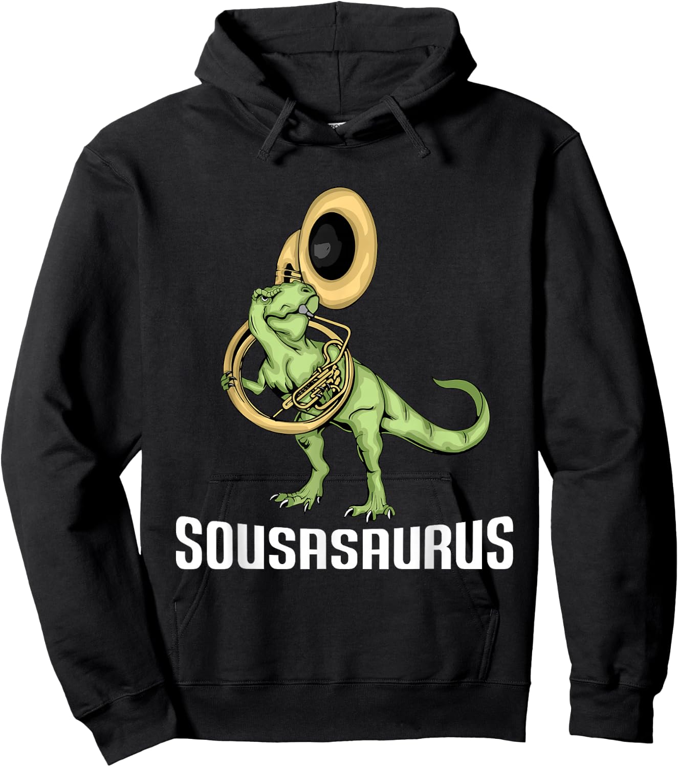 Funny Sousaphone Kids Music Dinosaur Sousaphone Hoodie - Hoodie | Black